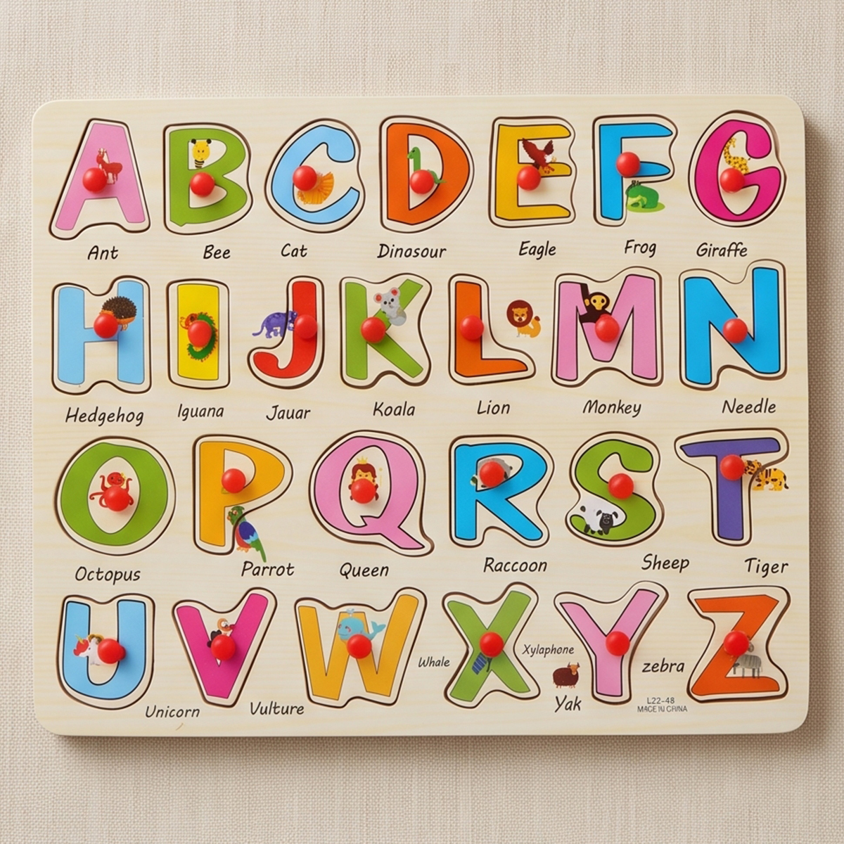 Wooden Alphabet Puzzle Board