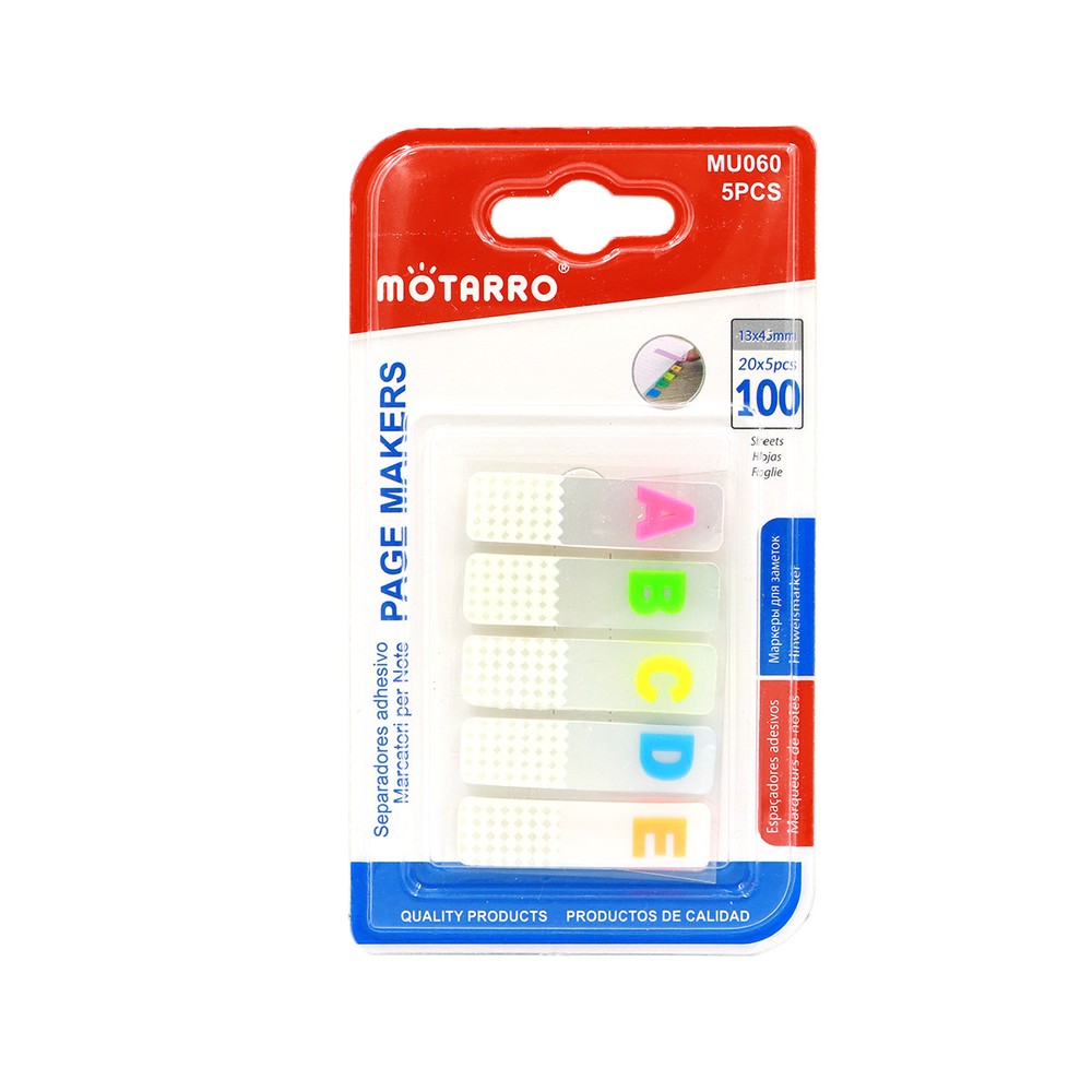 Motarro Page Marker 1 Packet 1.3X4.5Cm