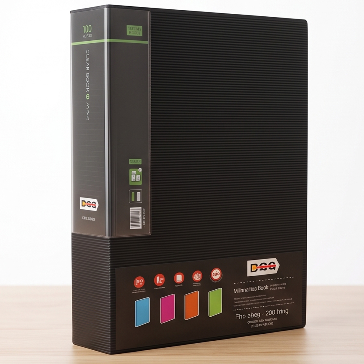 Black Hard Cover A4 Size Expanding File 100 Pages