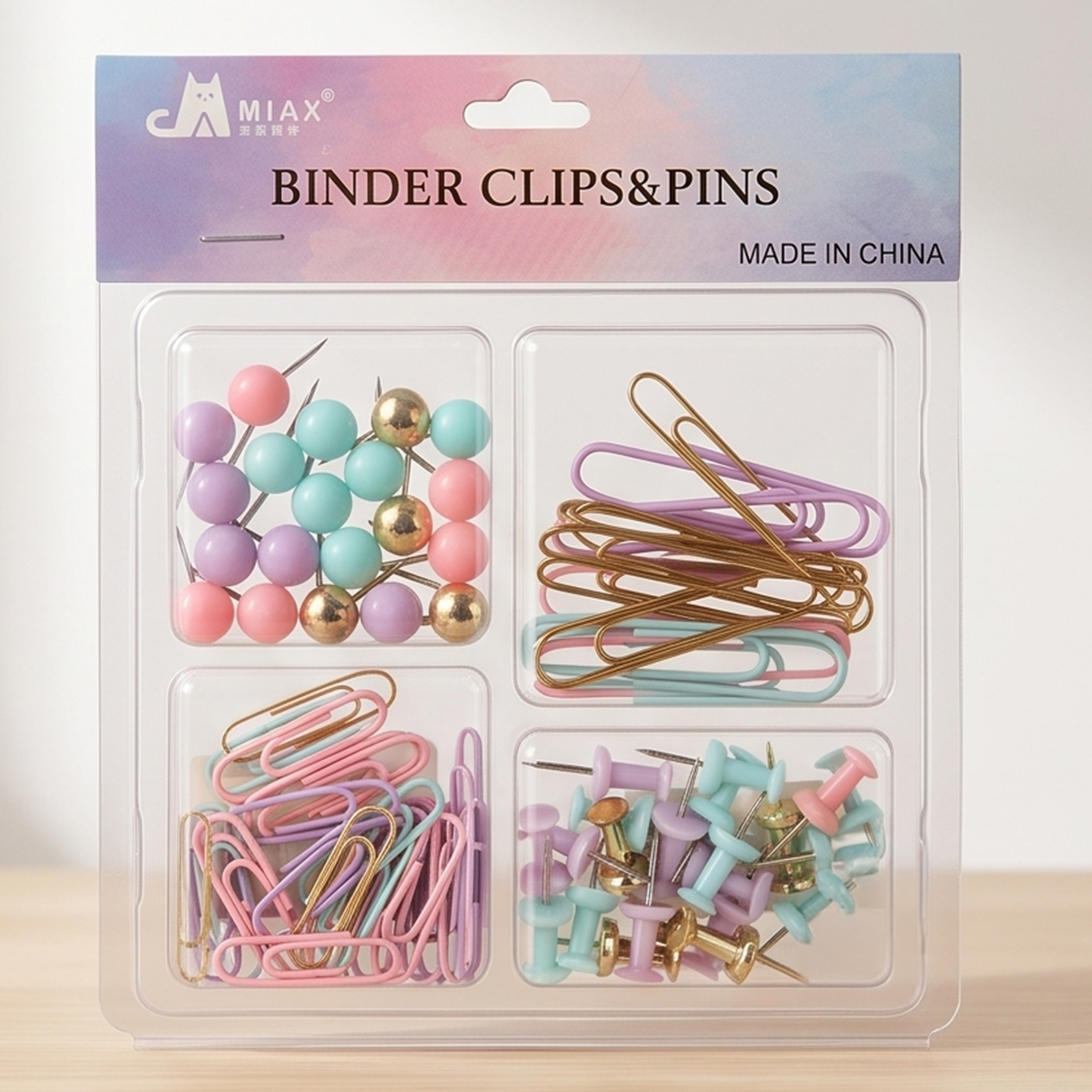 MIAX Binder Clips & Pins Set