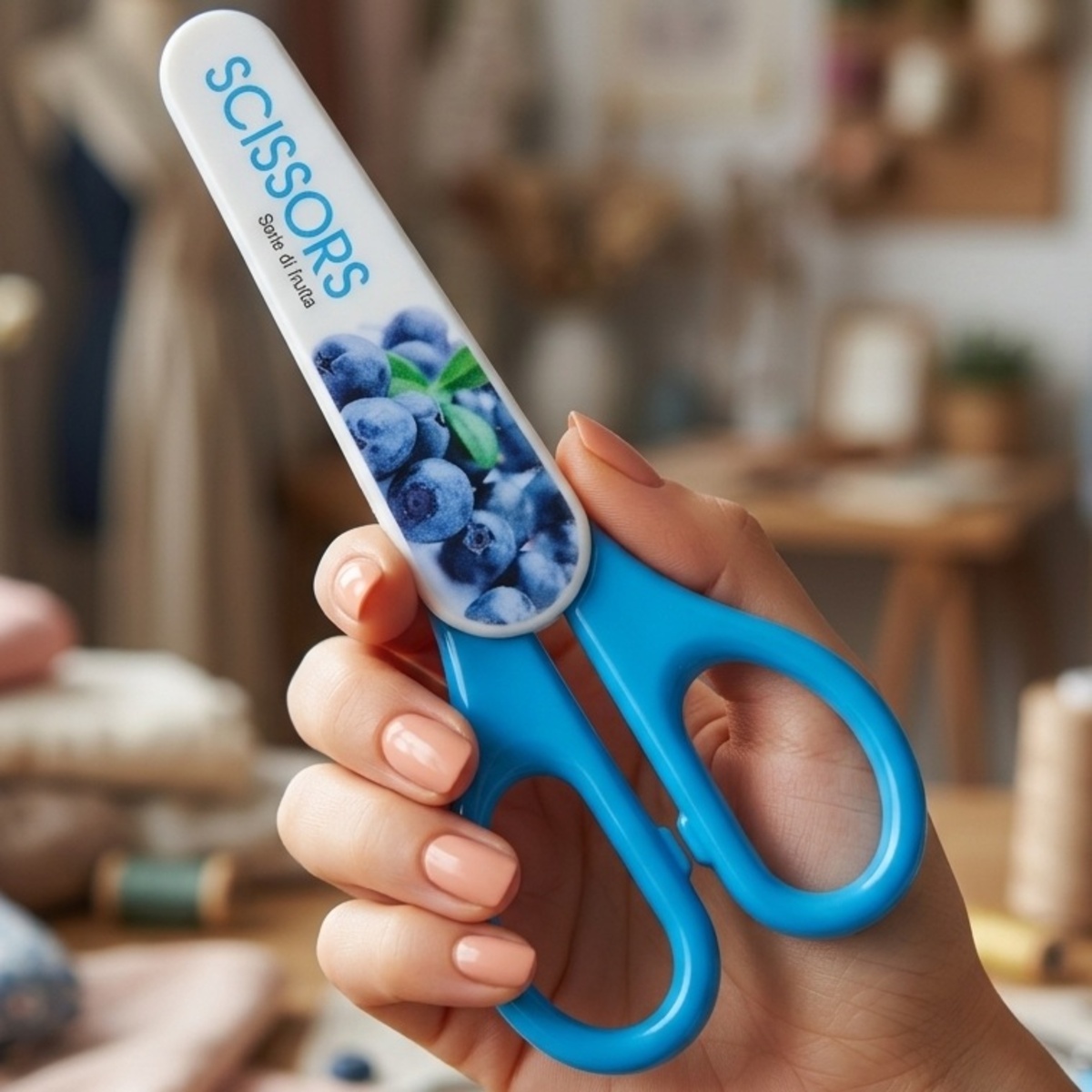 Scissors Blueberry Design