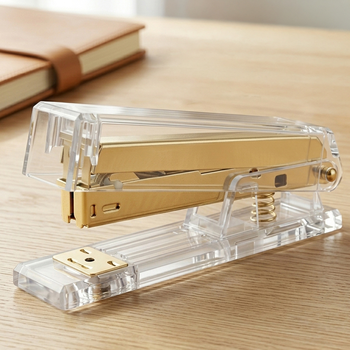 Golden Color Clear Body Office Stapler