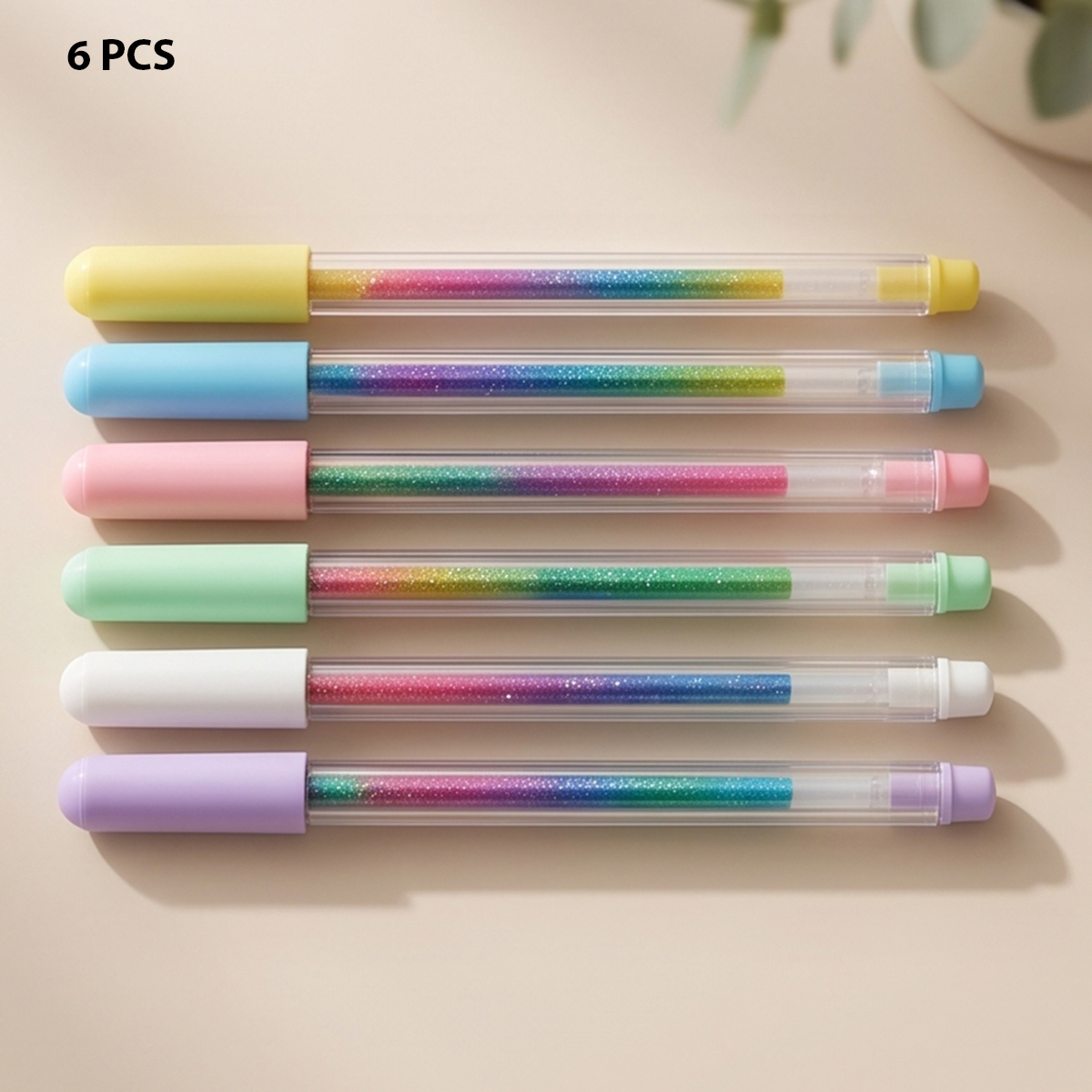 Multi Color Gradient Gel Pens 0.5mm 1 x 6 Pieces Pack