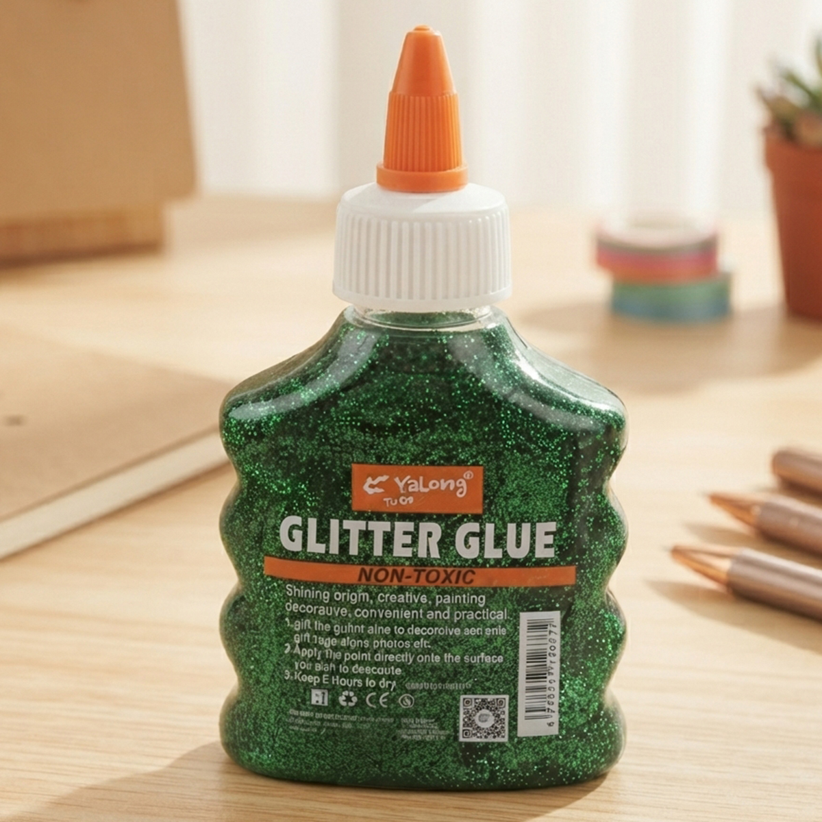 Yalong Non-Toxic Glitter Glue Green