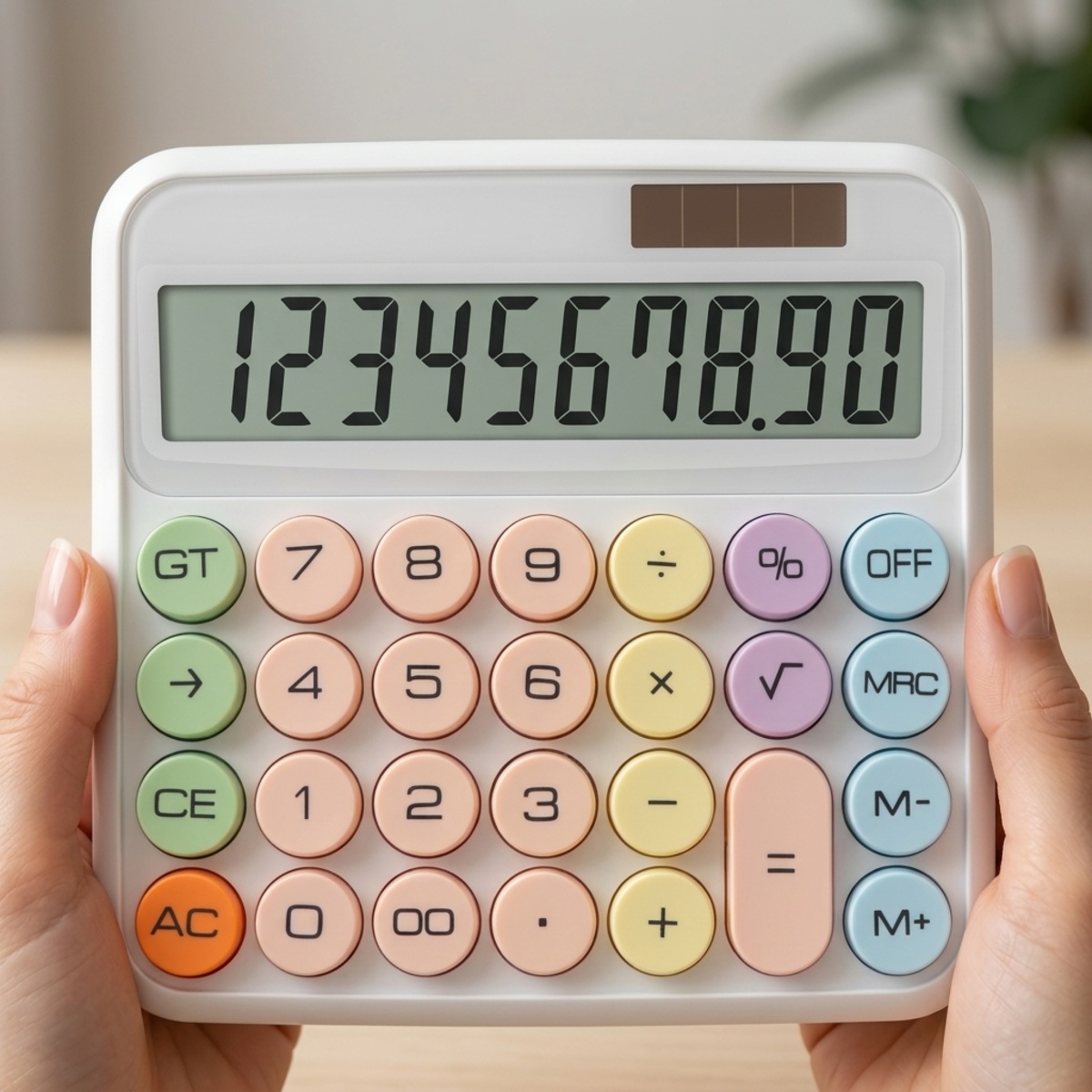 Colorful Button Calculator With Large Display