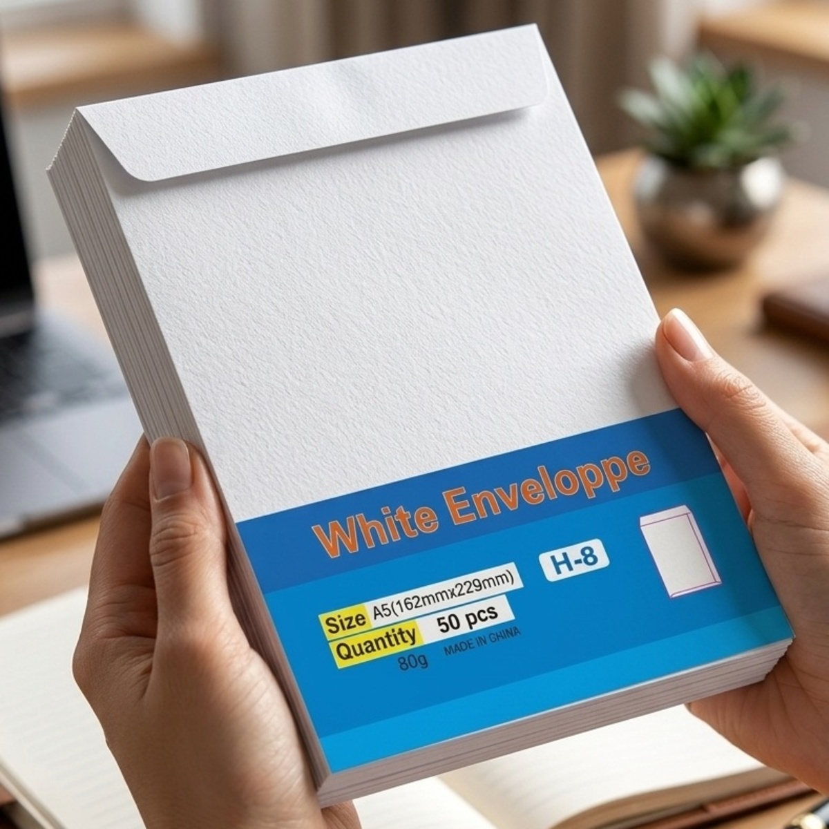 White Envelope A5 16.2x22.9cm 50 Pieces