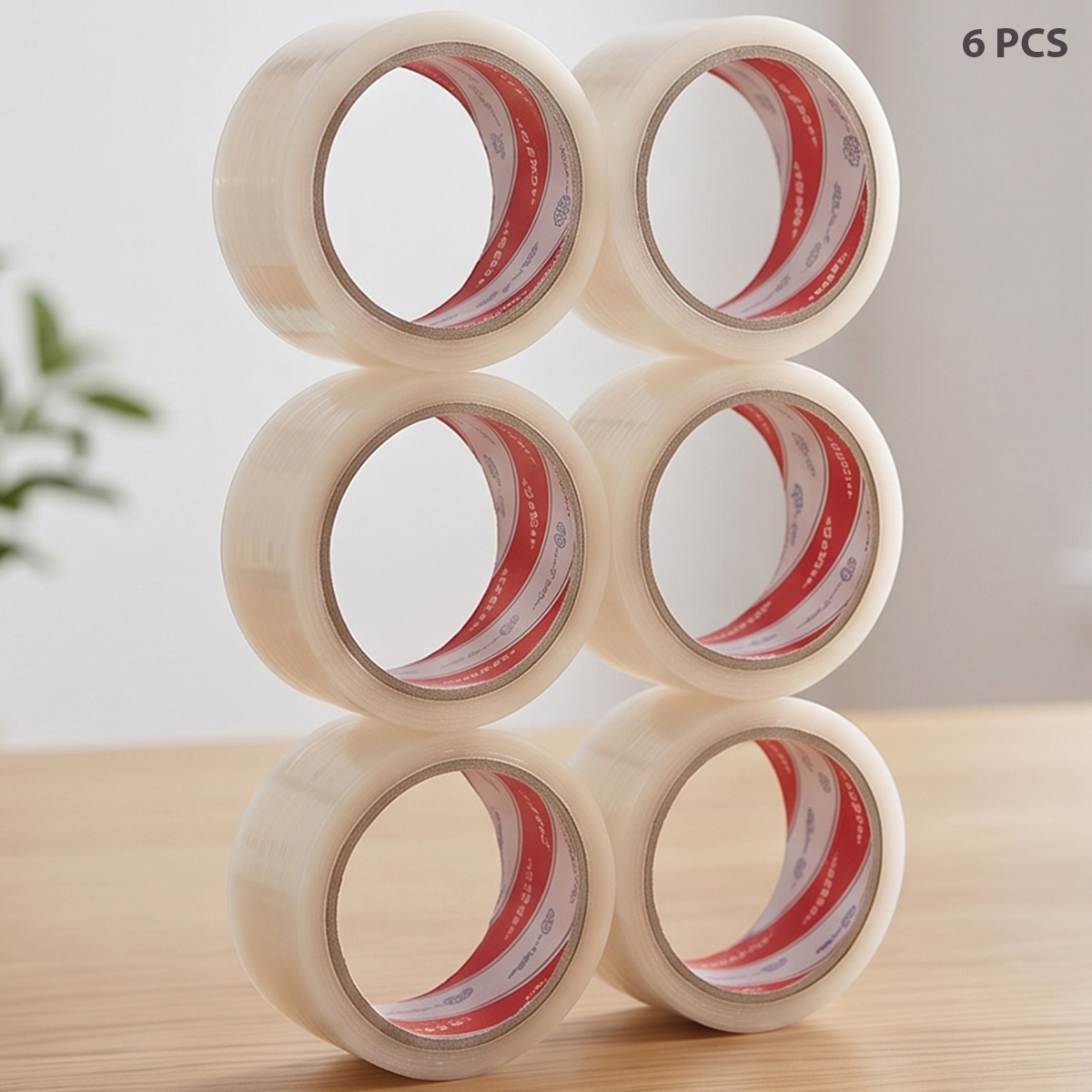 Clear Tape Roll 1 x 6 Pieces