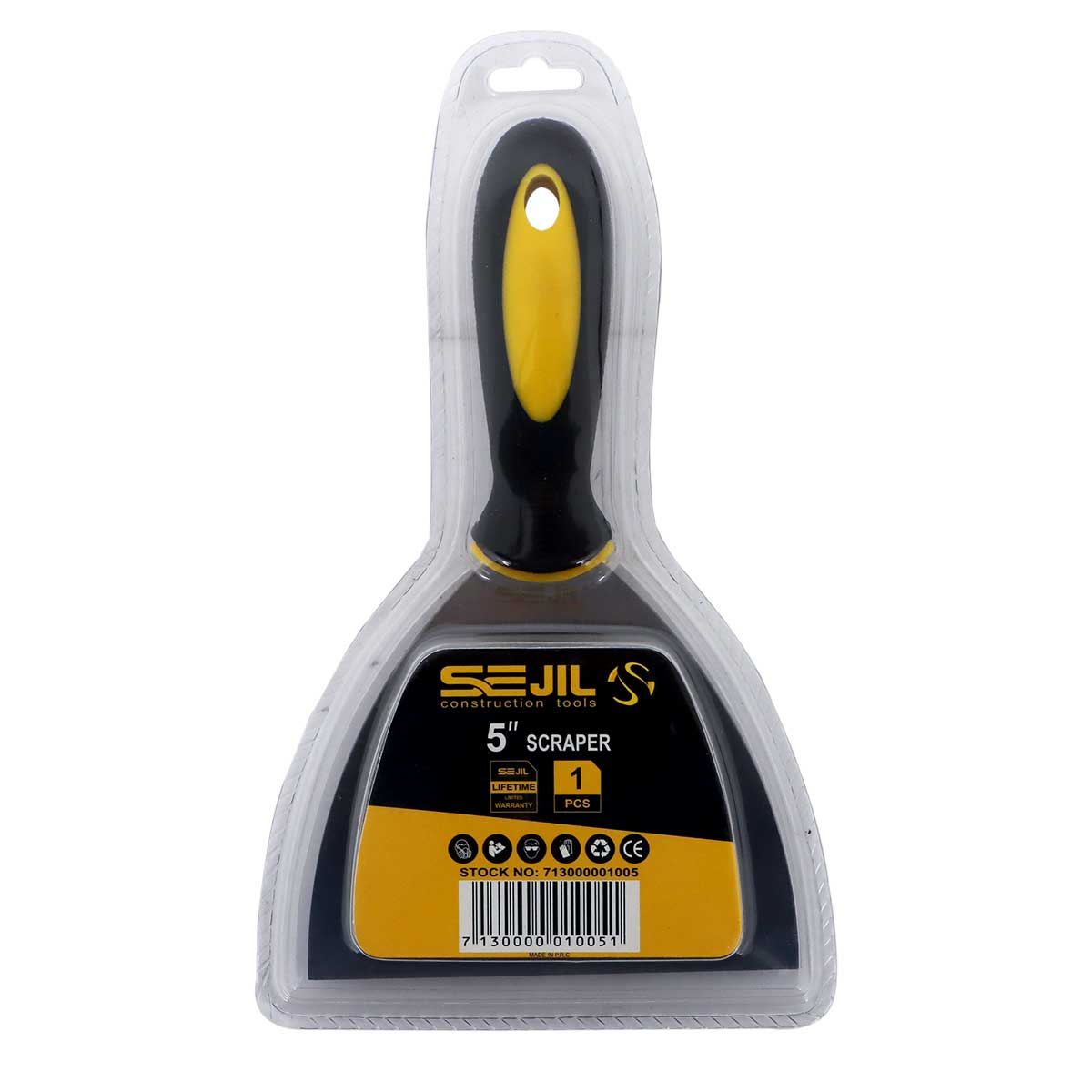Sejil Scraper With Rubber Handle 5''