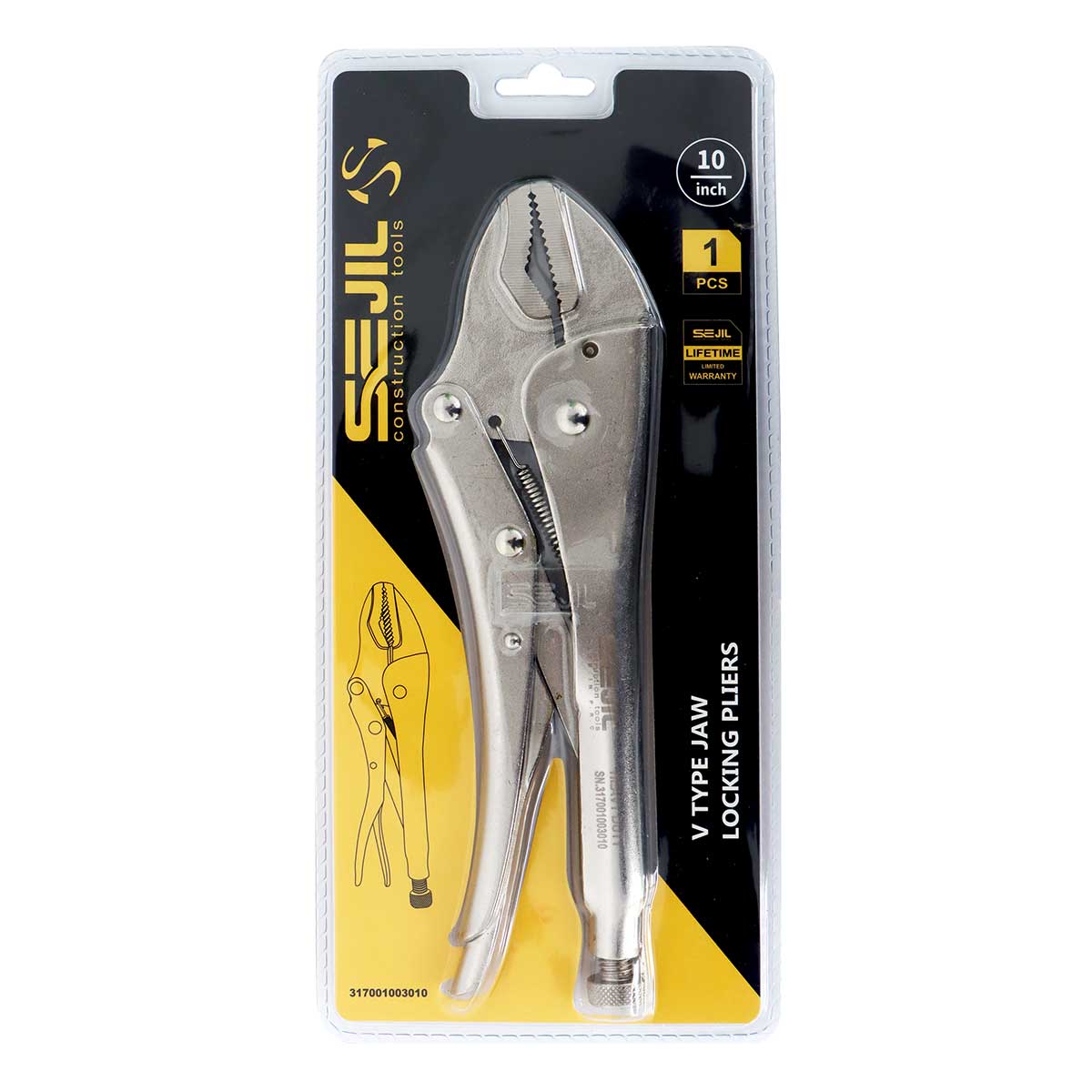 Sejil V-Type Straiht Jaw Lock Pliers