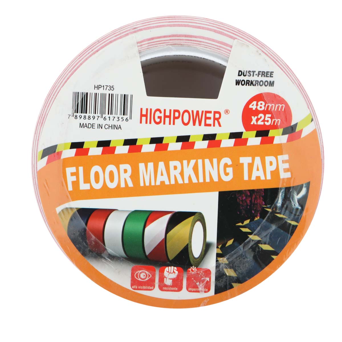 Floor Marking Tape Yl/Blk 48mm x 25m