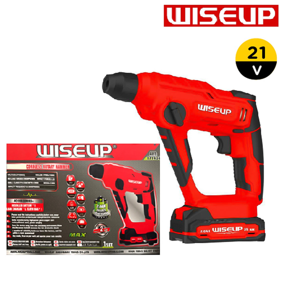 Wise Up Cordless Rotary Hammer 21 Volts