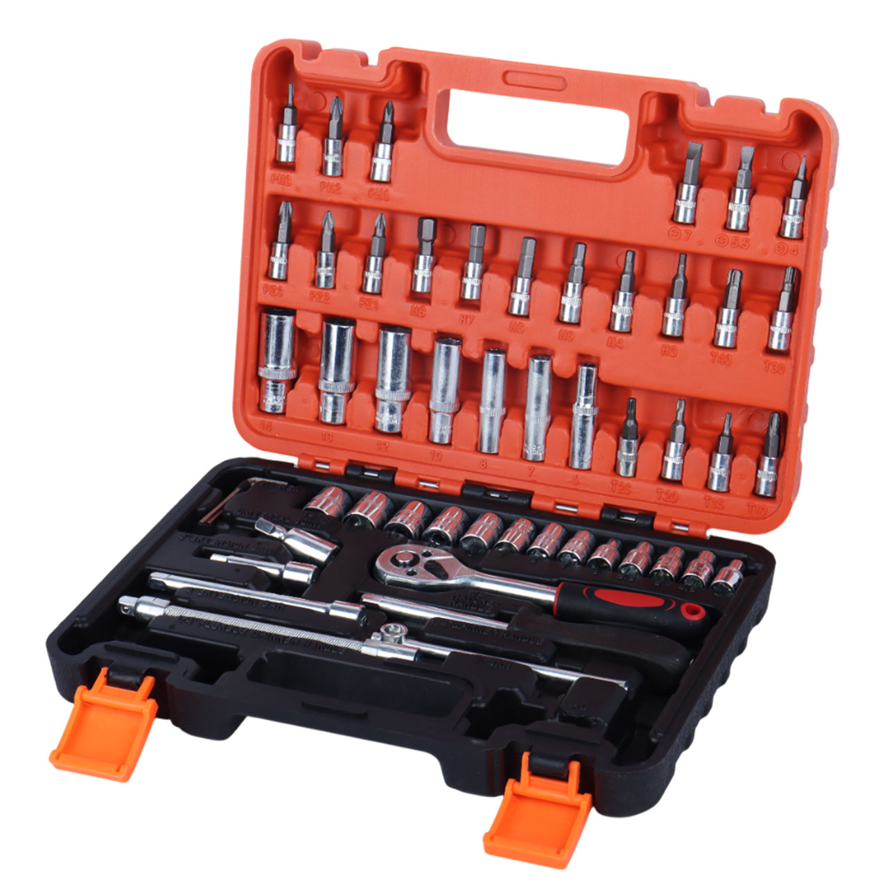 Drive Socket Ratchet Wrench Set 53 Pieces CR-V