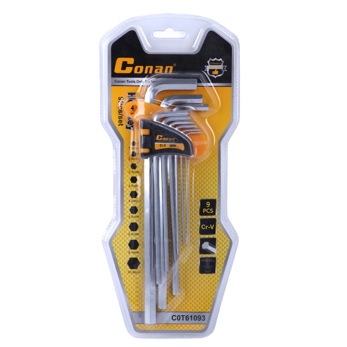 Conan Extra Long Arm Hex Key 9 Pieces Set | Tools | Industrial Hardware Conan Extra Long Arm Hex Key 9 Pieces Set | Tools | Industrial Hardware