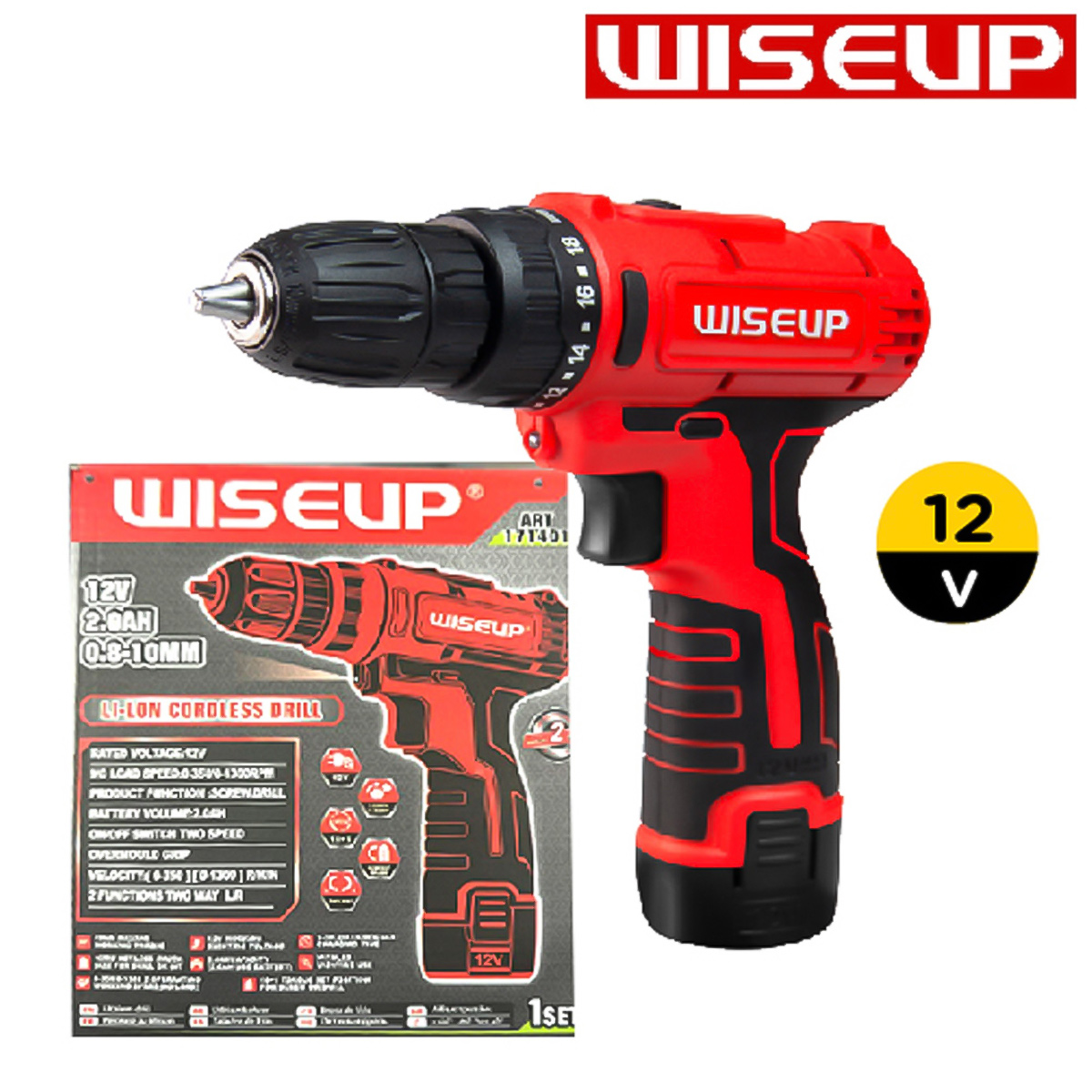 Wiseup Cordless Drill 112 Volts