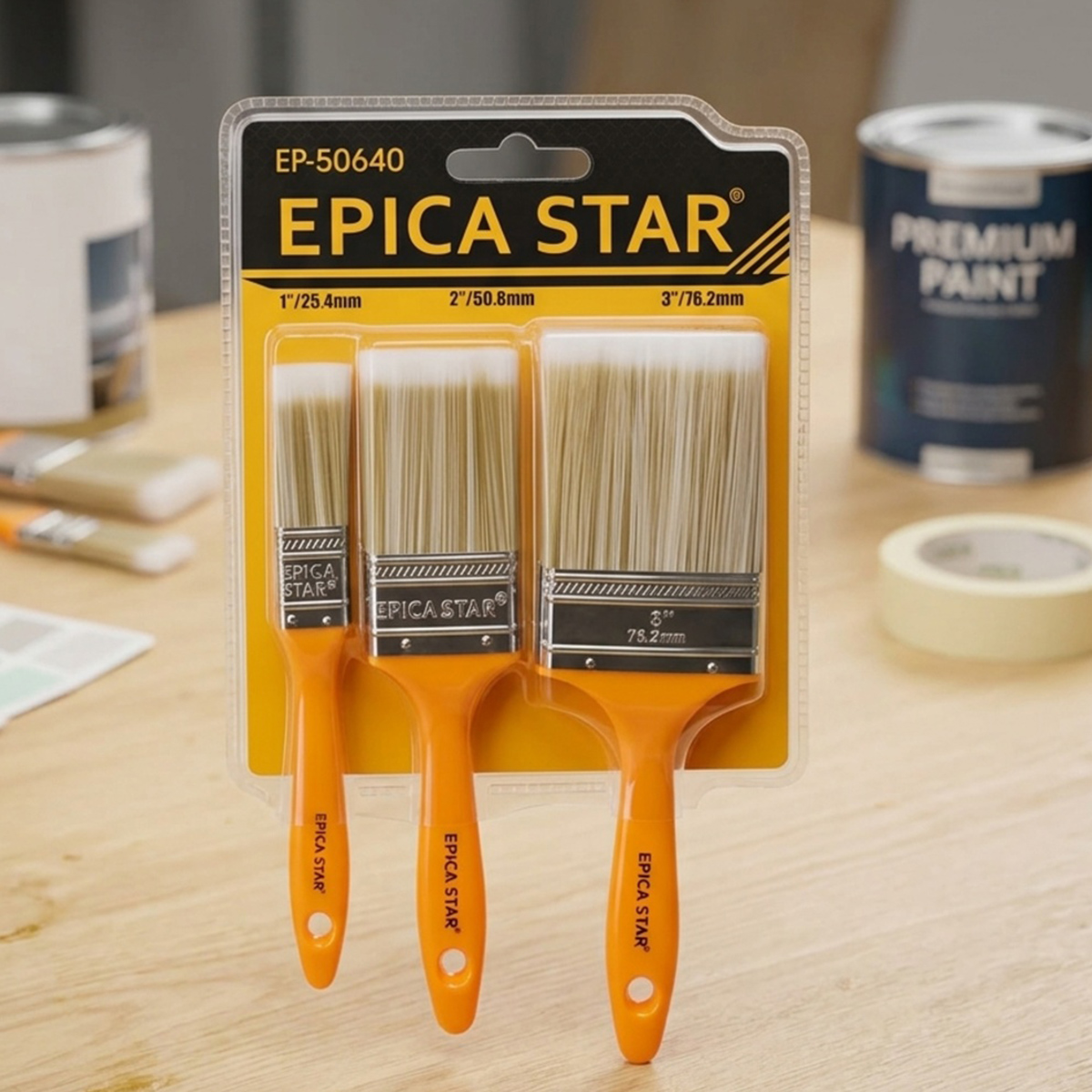 Epica Star 3 Pieces Paint Brush EP-50640