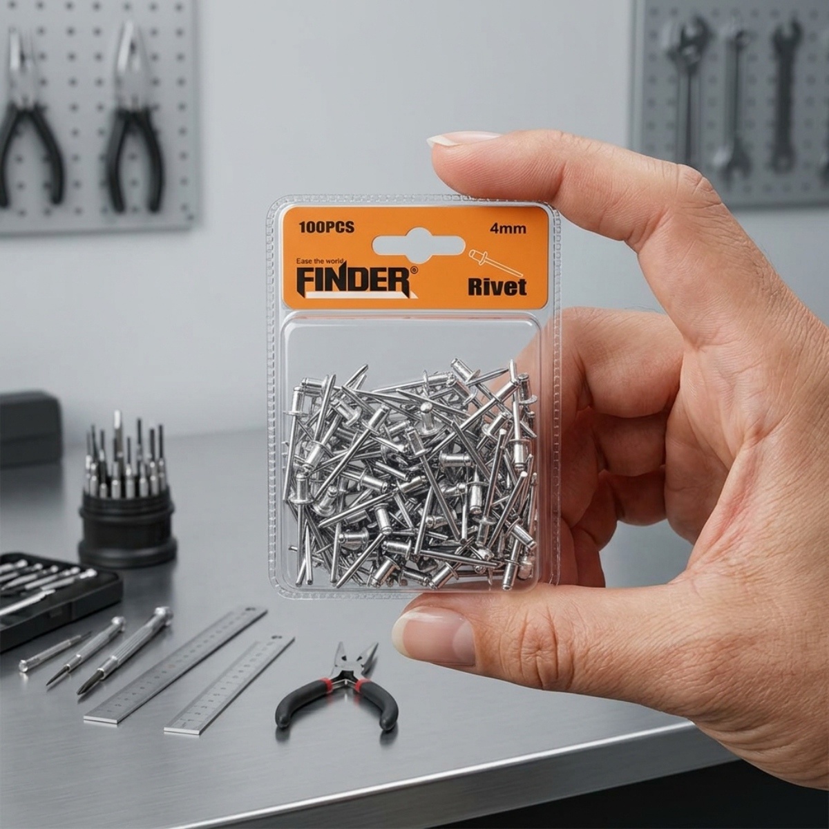Finder Rivet Nails 4mm 100 Pieces