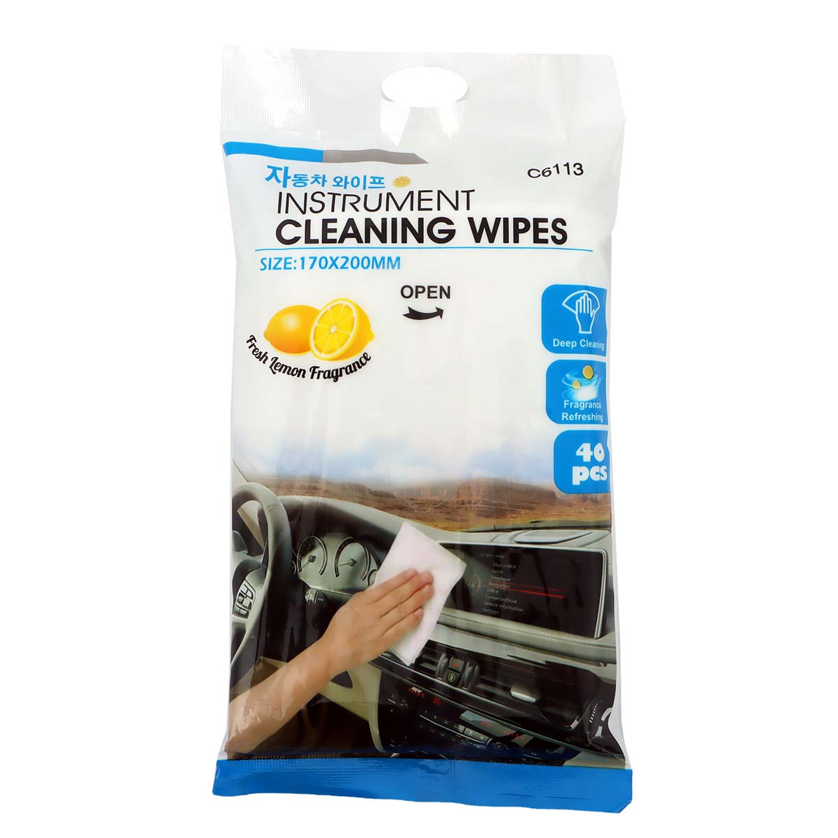 Instrument Cleaning Wipes Fresh Lemon Fragrant 40Pcs