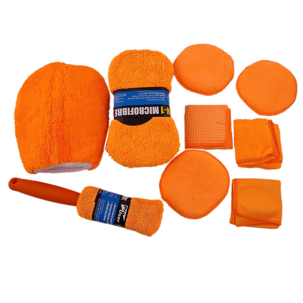 Car Cleaning Kit 9 Pieces Microfibre
