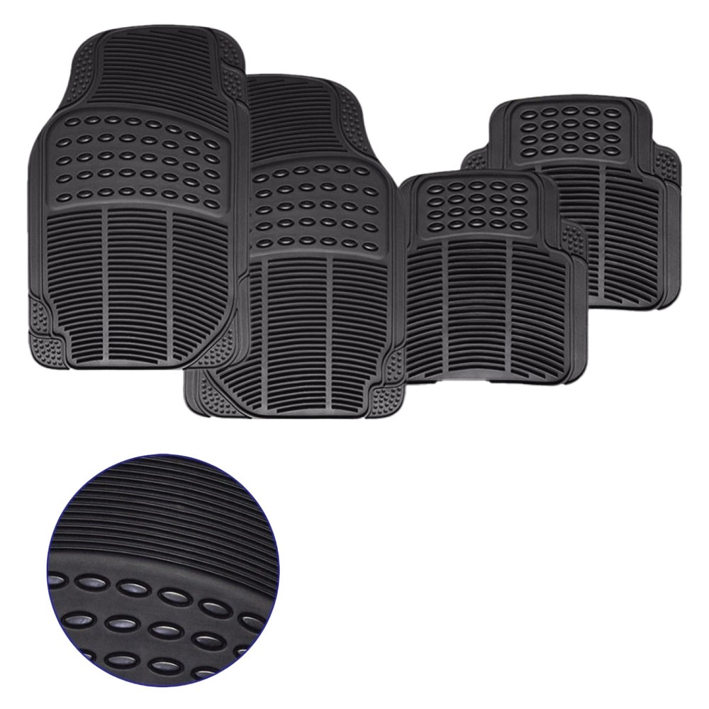 4 Pieces Car Mat Rubber