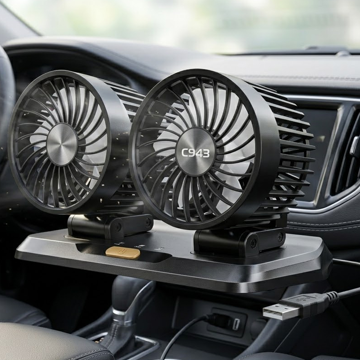 Carsun Car USB Twin Fan