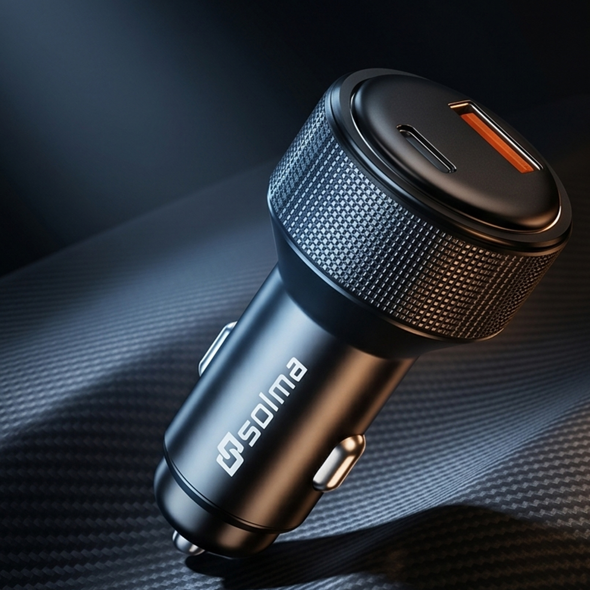 Solma Car Charger With USB & Type-C Port SL-CR095 | Car Accessories