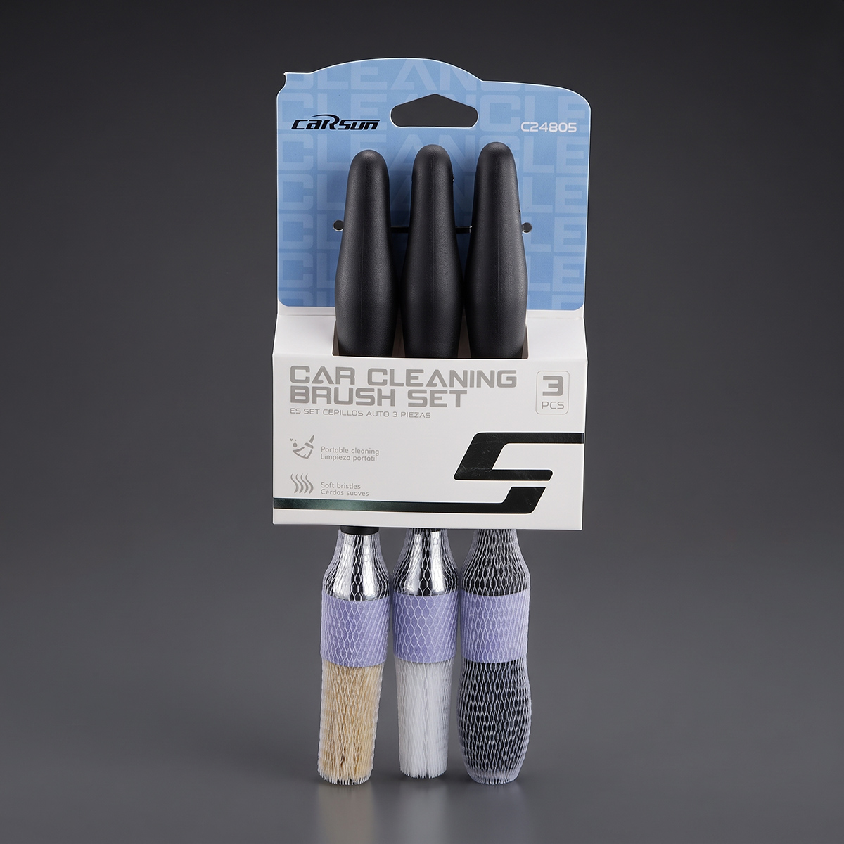 Carsun Car Cleaning Brush Set 3 Pieces