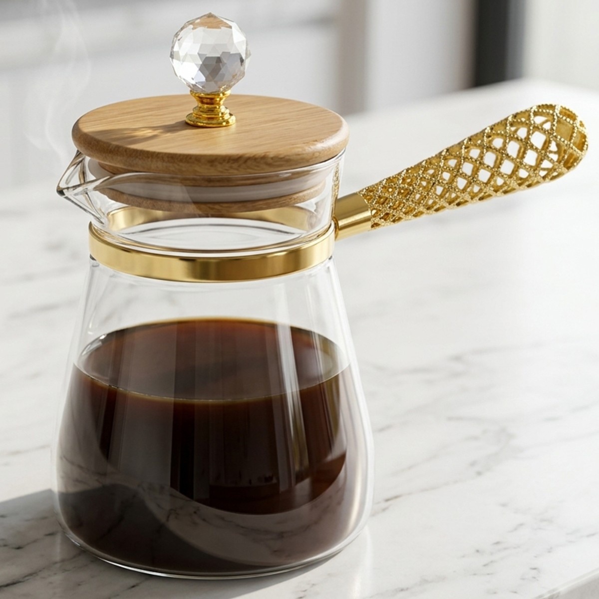 Glass Coffee Warmer 600ml