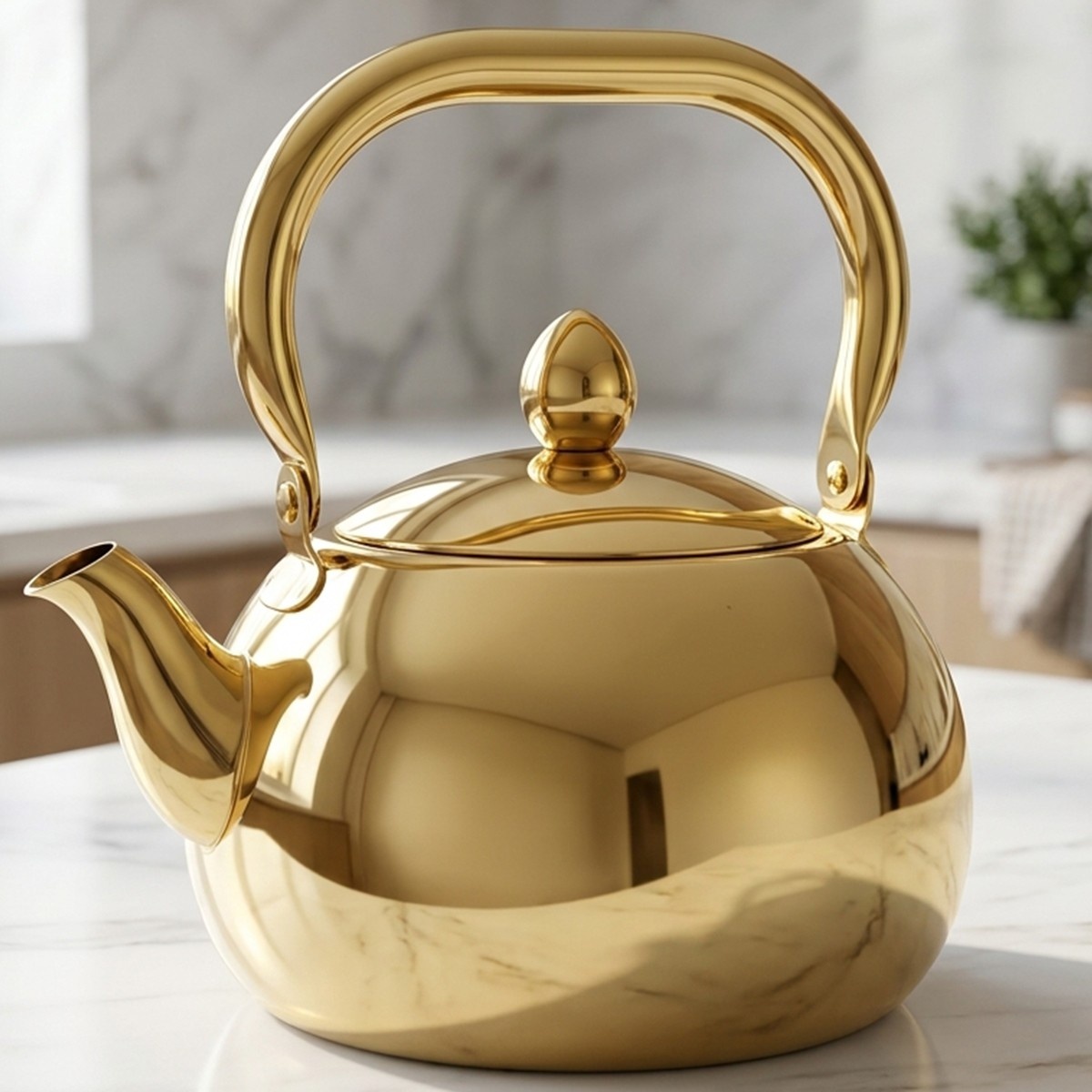 Golden Stainless Steel Kettle 2L