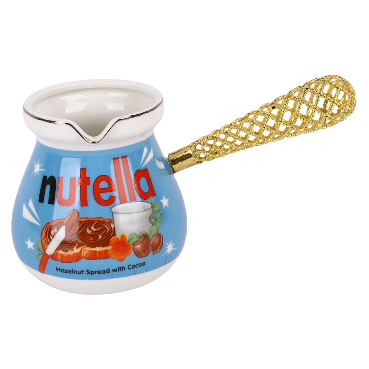 Enamel Coffee Warmer Nutella Design