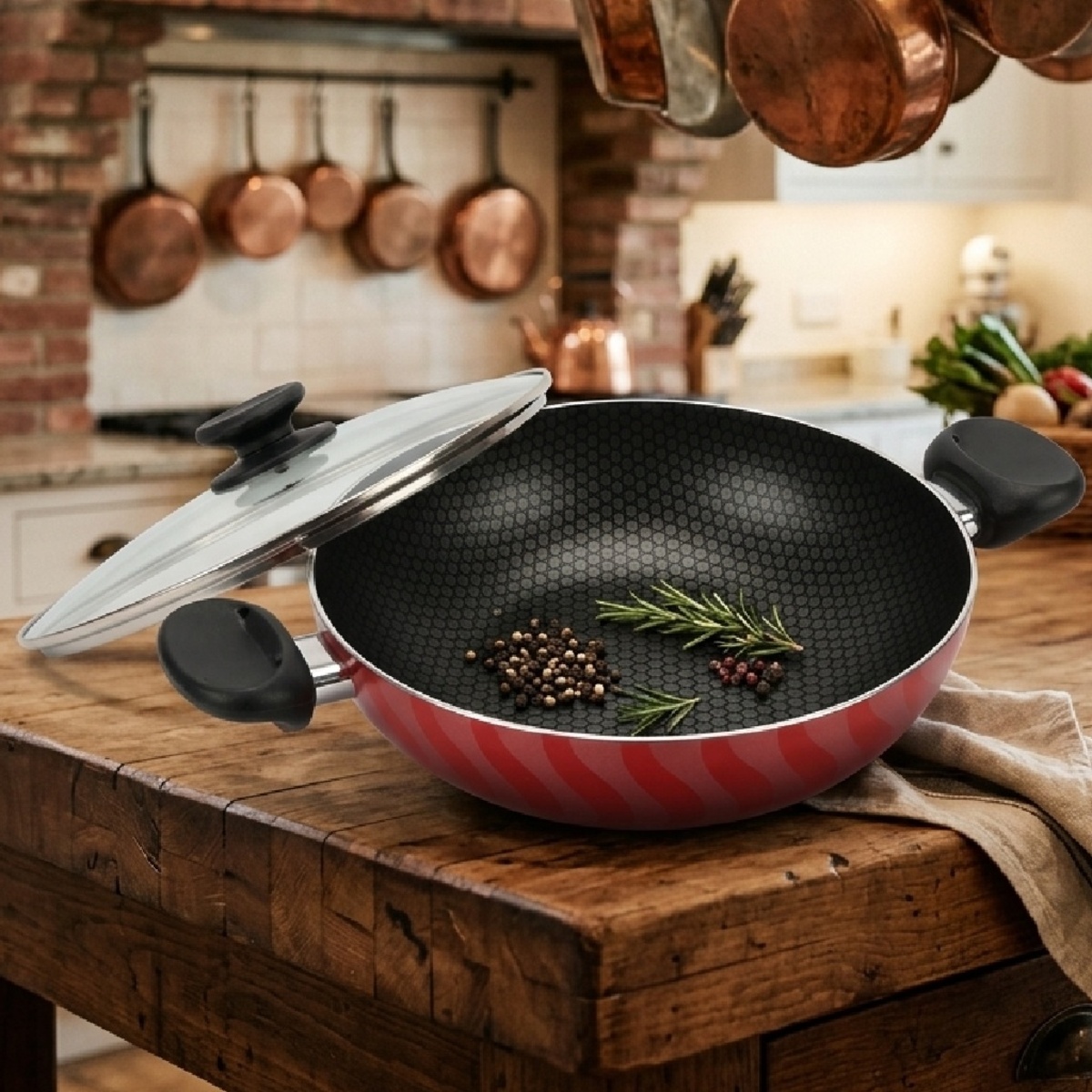 Wok Pan Double Handle Nonstick