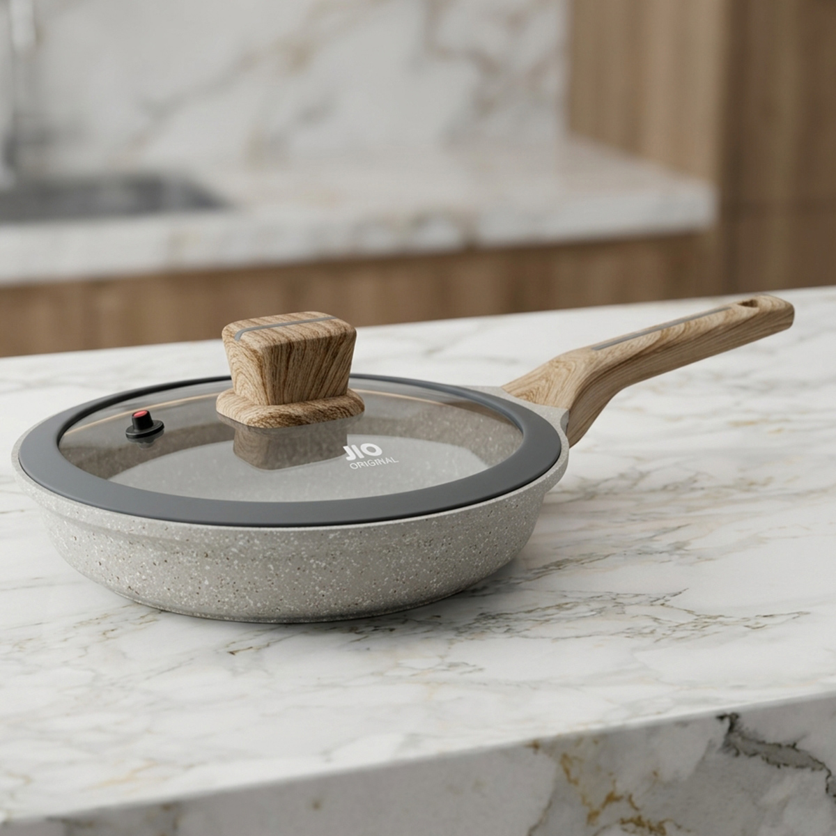 Jio Original Granite Fry Pan With Cover