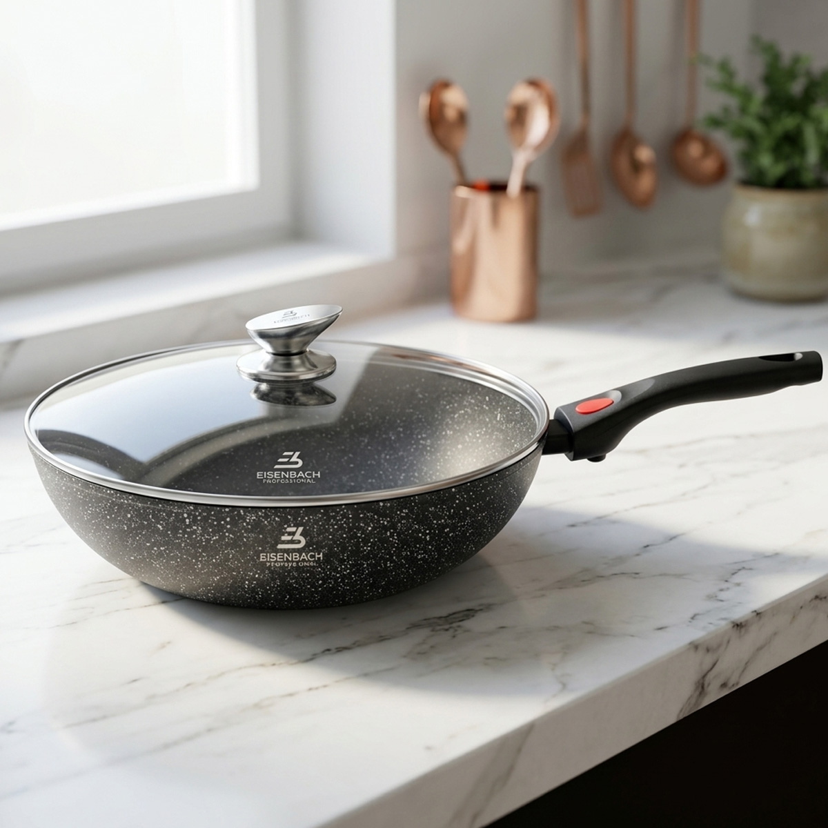 Cramic Wok Pan With Lid