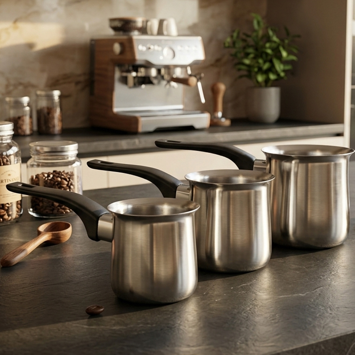Stainless Steel Coffee Warmer 3 Pieces