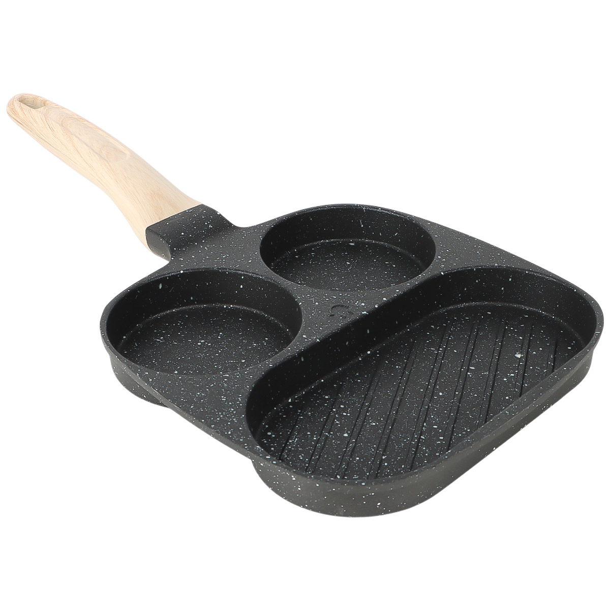 Granite Fry Pan Wooden Holder