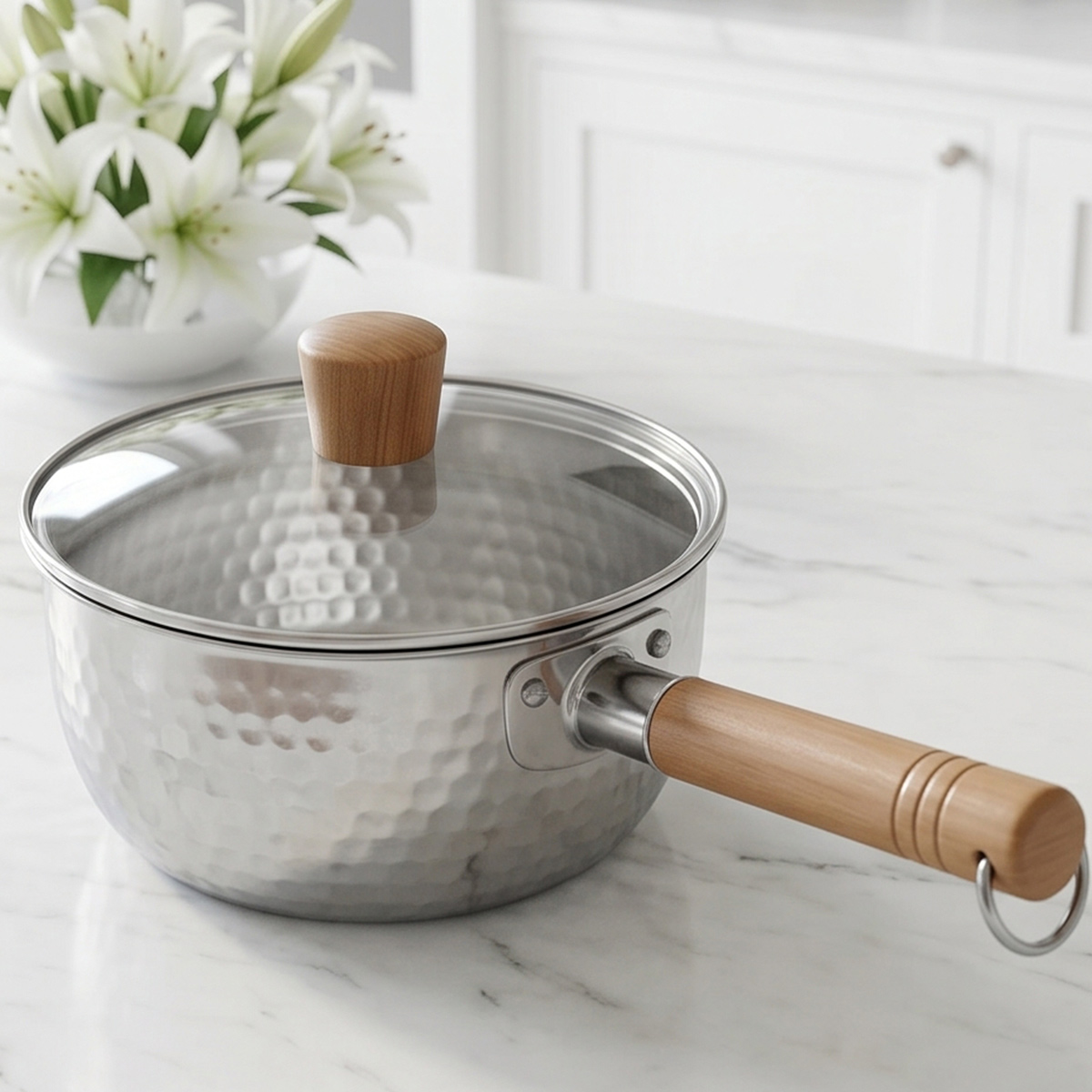 Stainless Steel Sauce Pan with Glass Lid 16cm