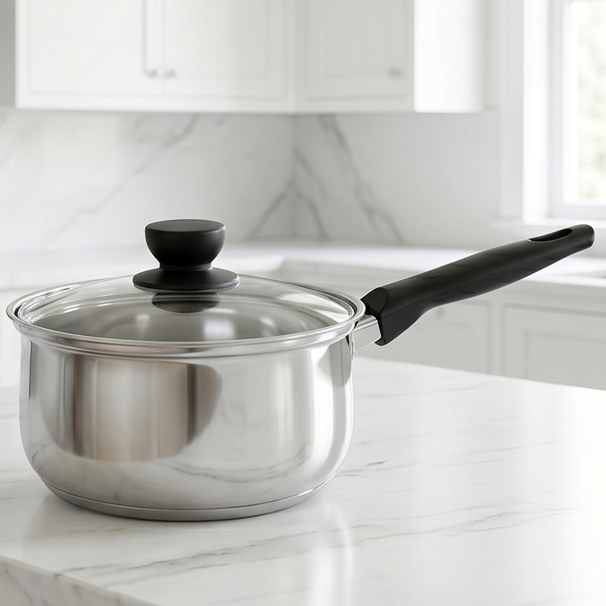 Stainless Steel Sauce Pan with Glass Lid 16cm