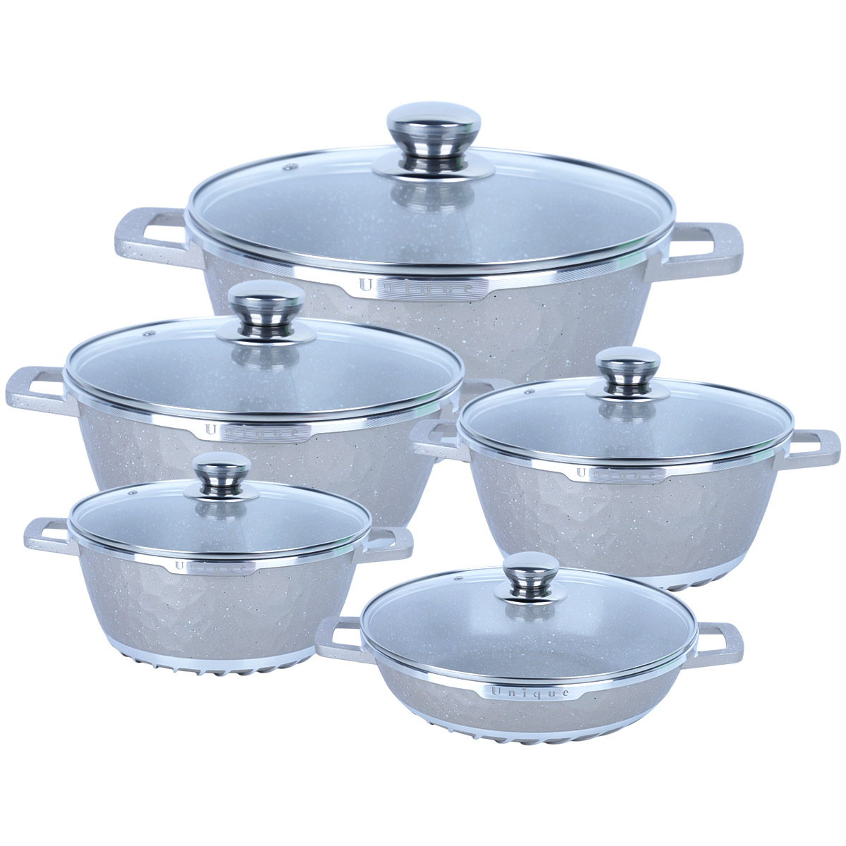 Granite Cookware Set & Top Lid 10 Pieces