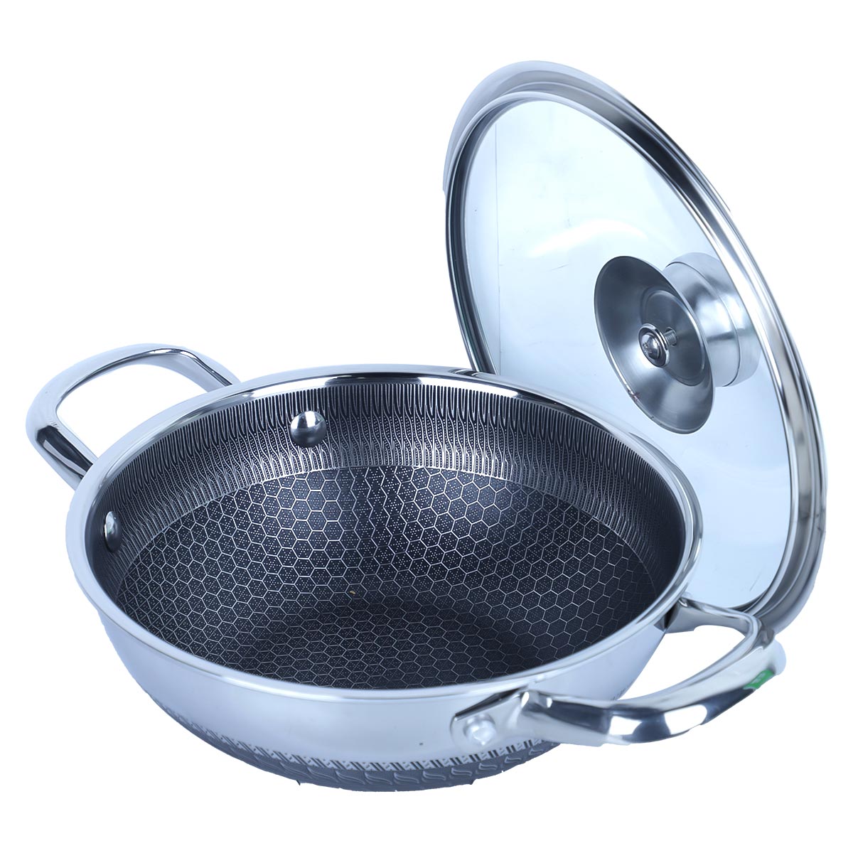 Stainless Steel Induction Wok Pan 30cm