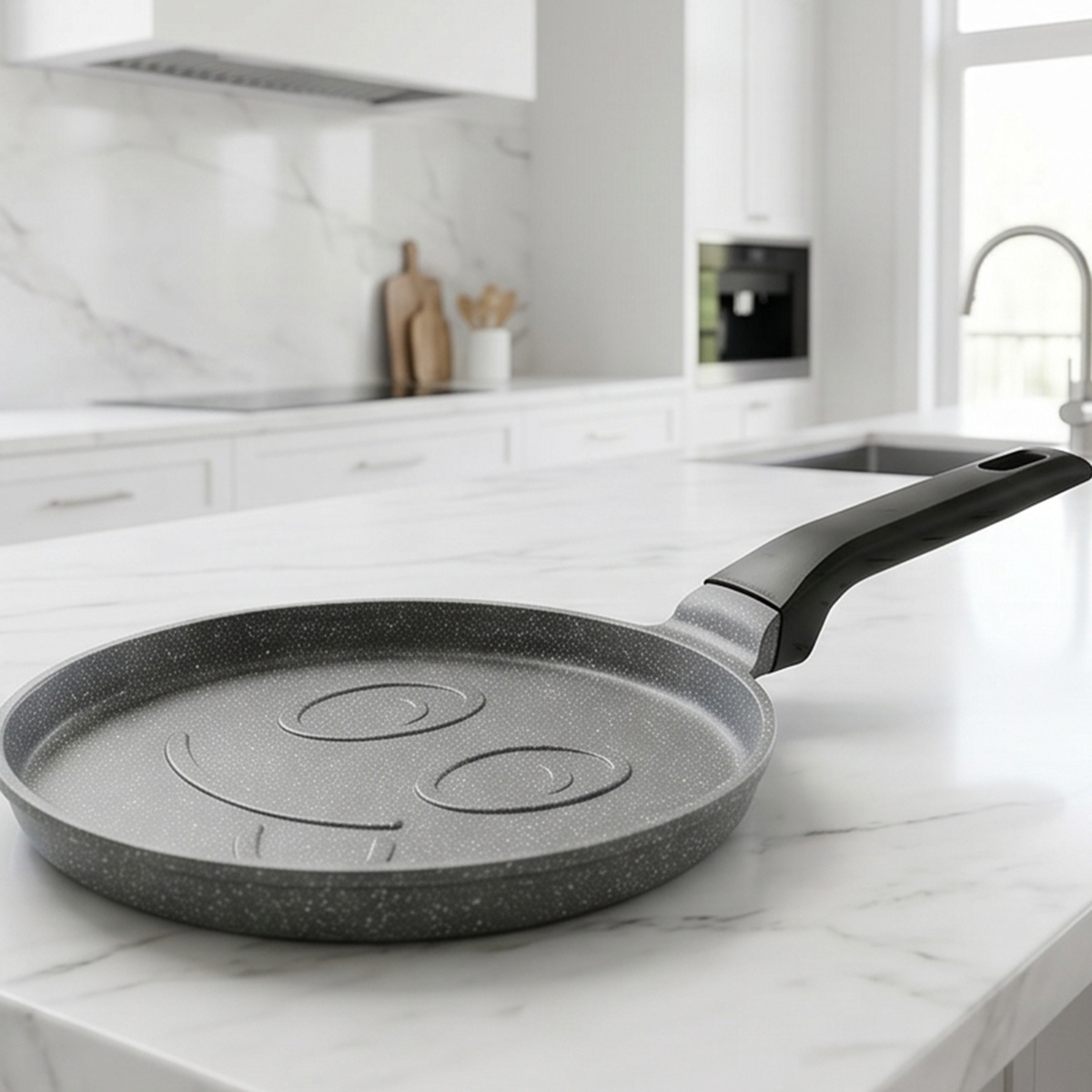 Non-Stick Tawa Pan with Smiley Design