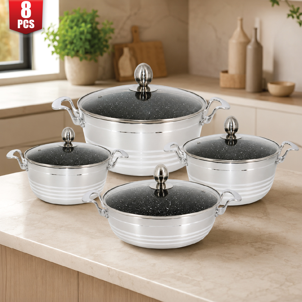 Granite Cookware Set 8 Pieces