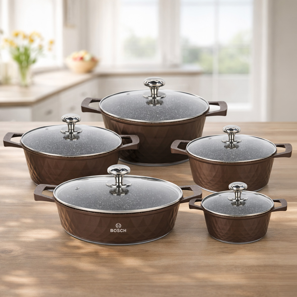 Cookware Granite Set 10 Pieces