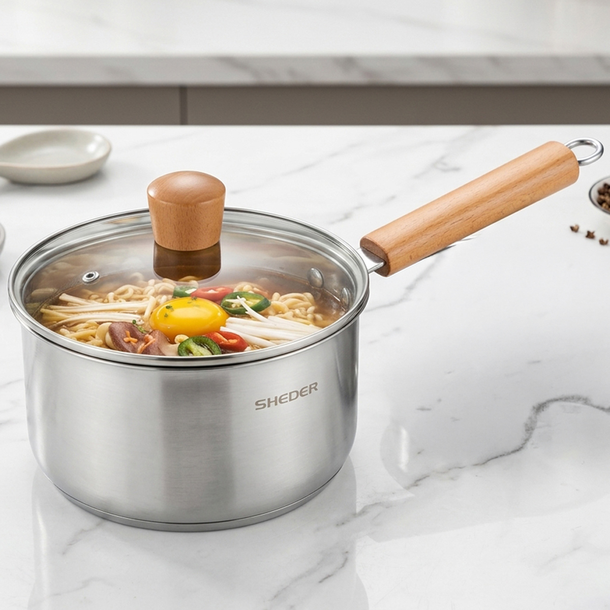 Sheder Stainless Steel Sauce Pan With Lid 16cm