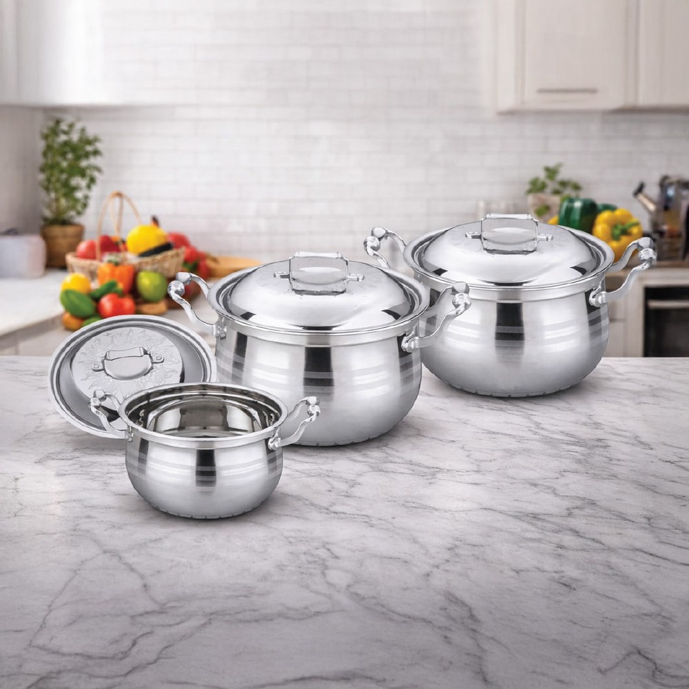 Stainless Steel Cookware Set 6 Pieces