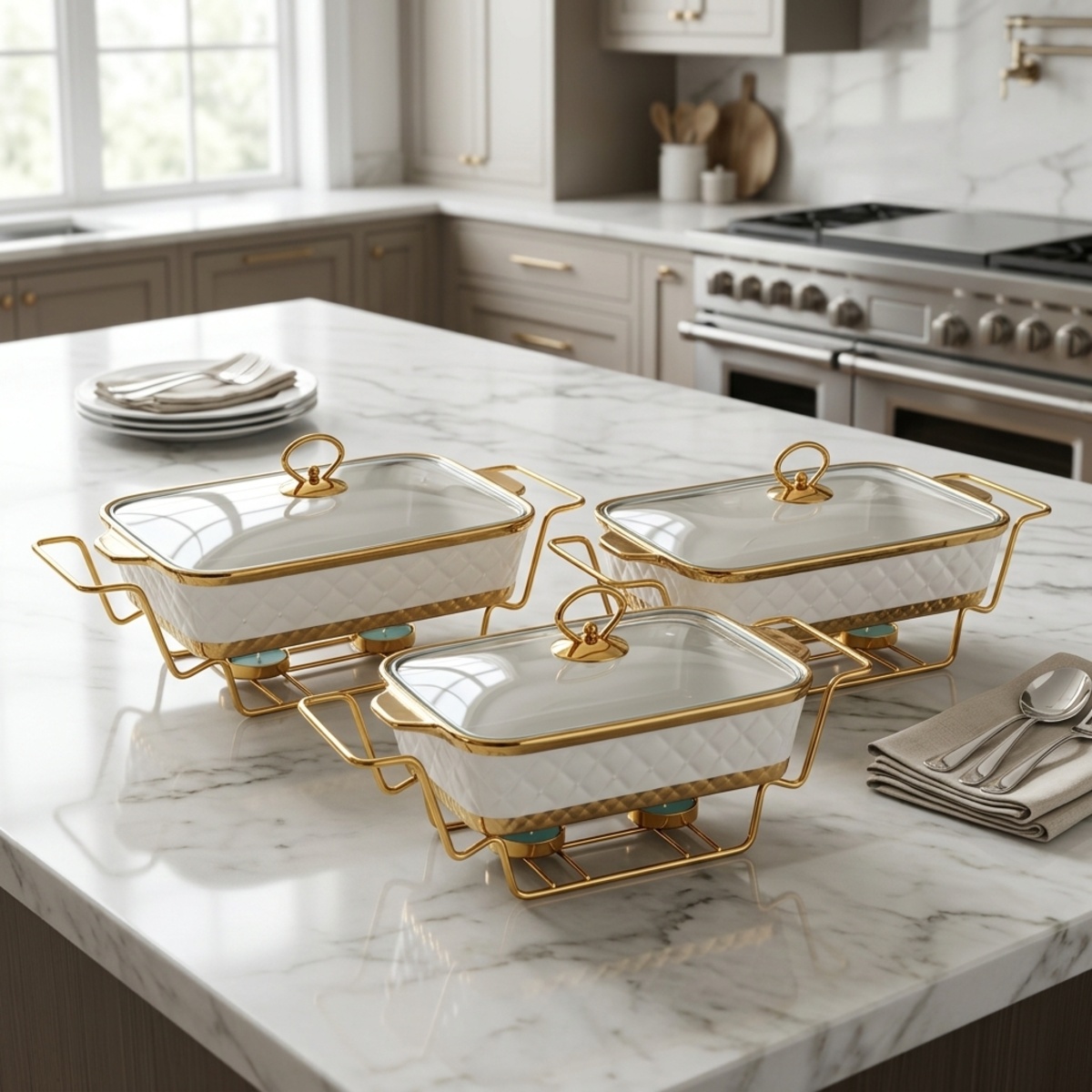 Ceramic Food Warmer Set