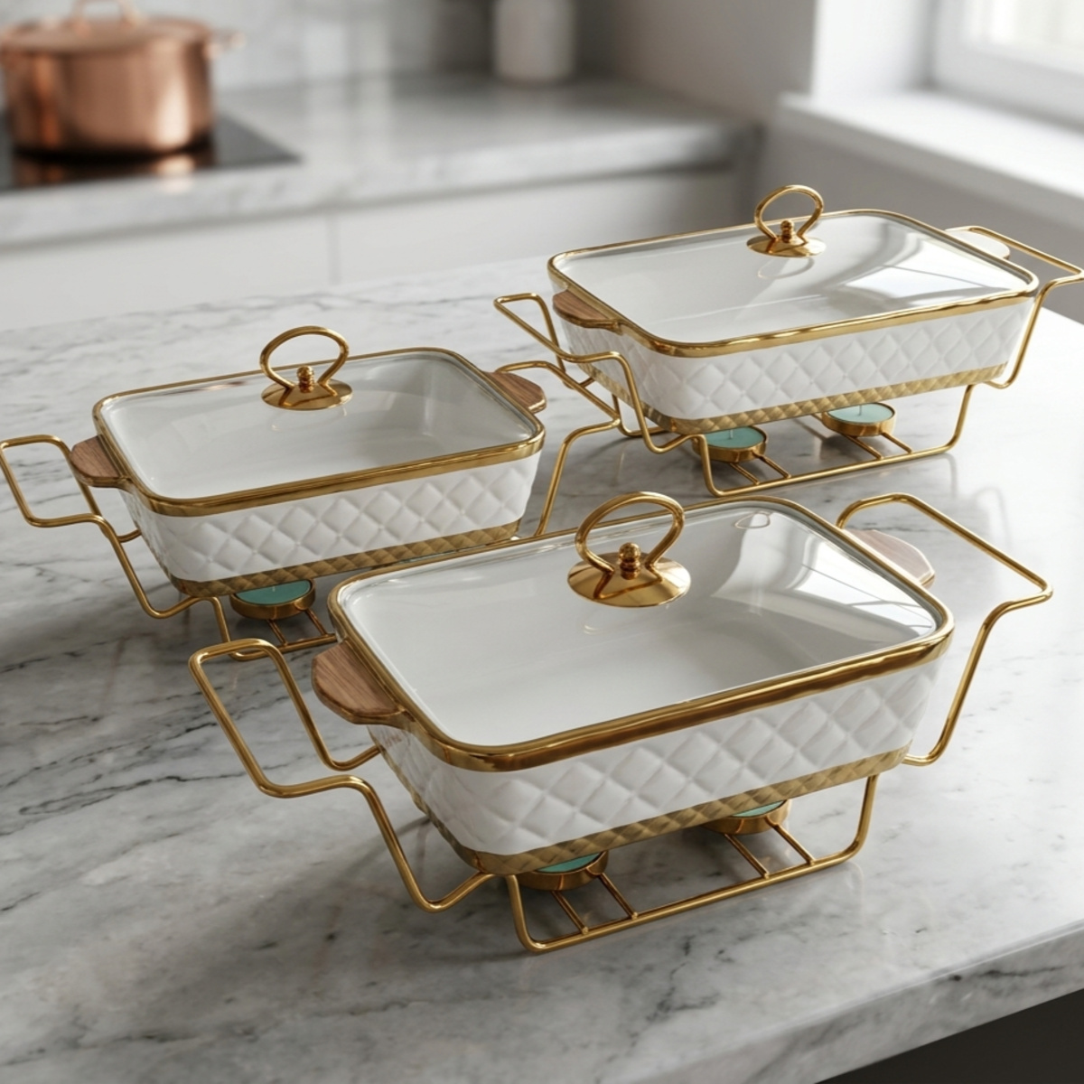 Ceramic Food Warmer Set