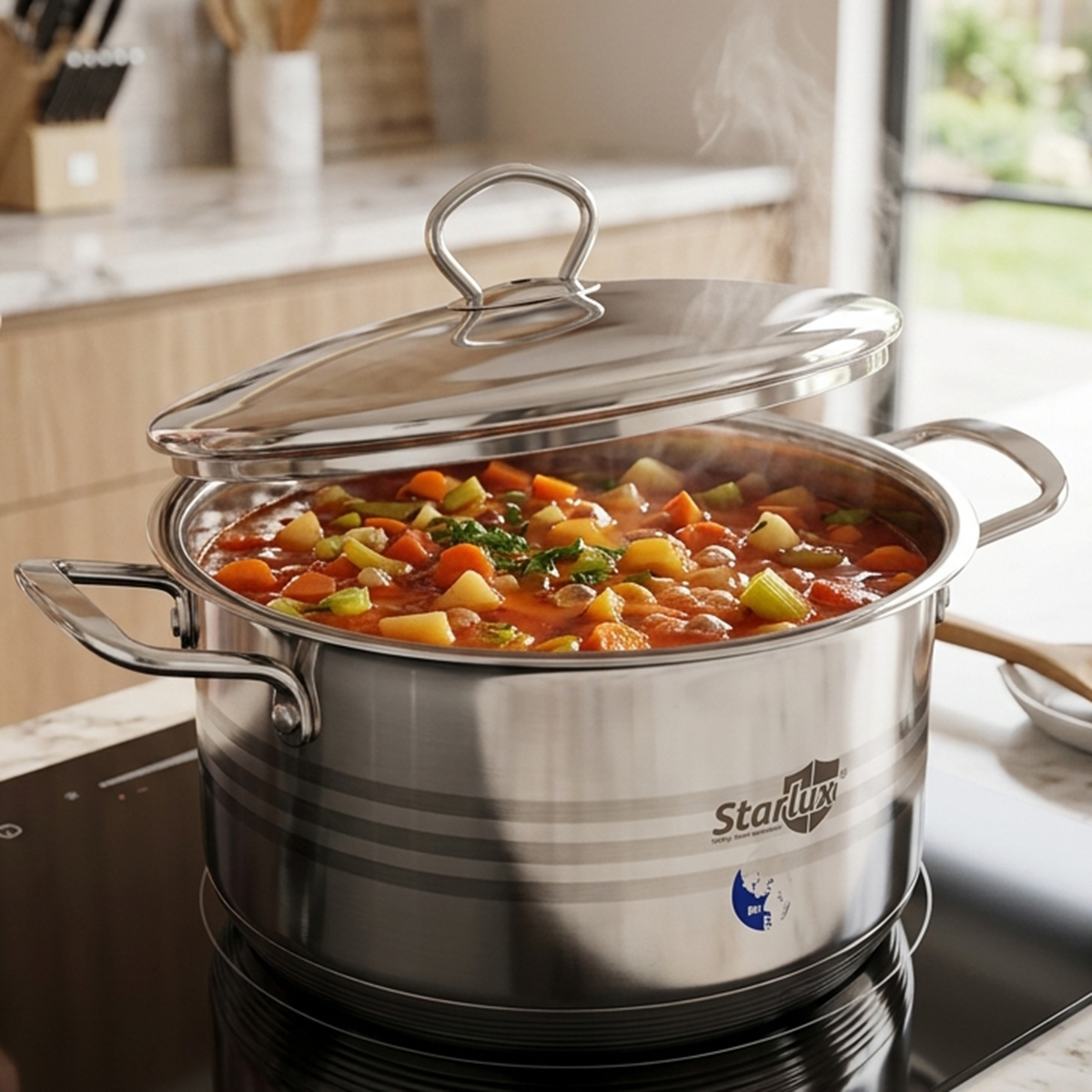 Star Lux Stainless Steel Cookware With Lid