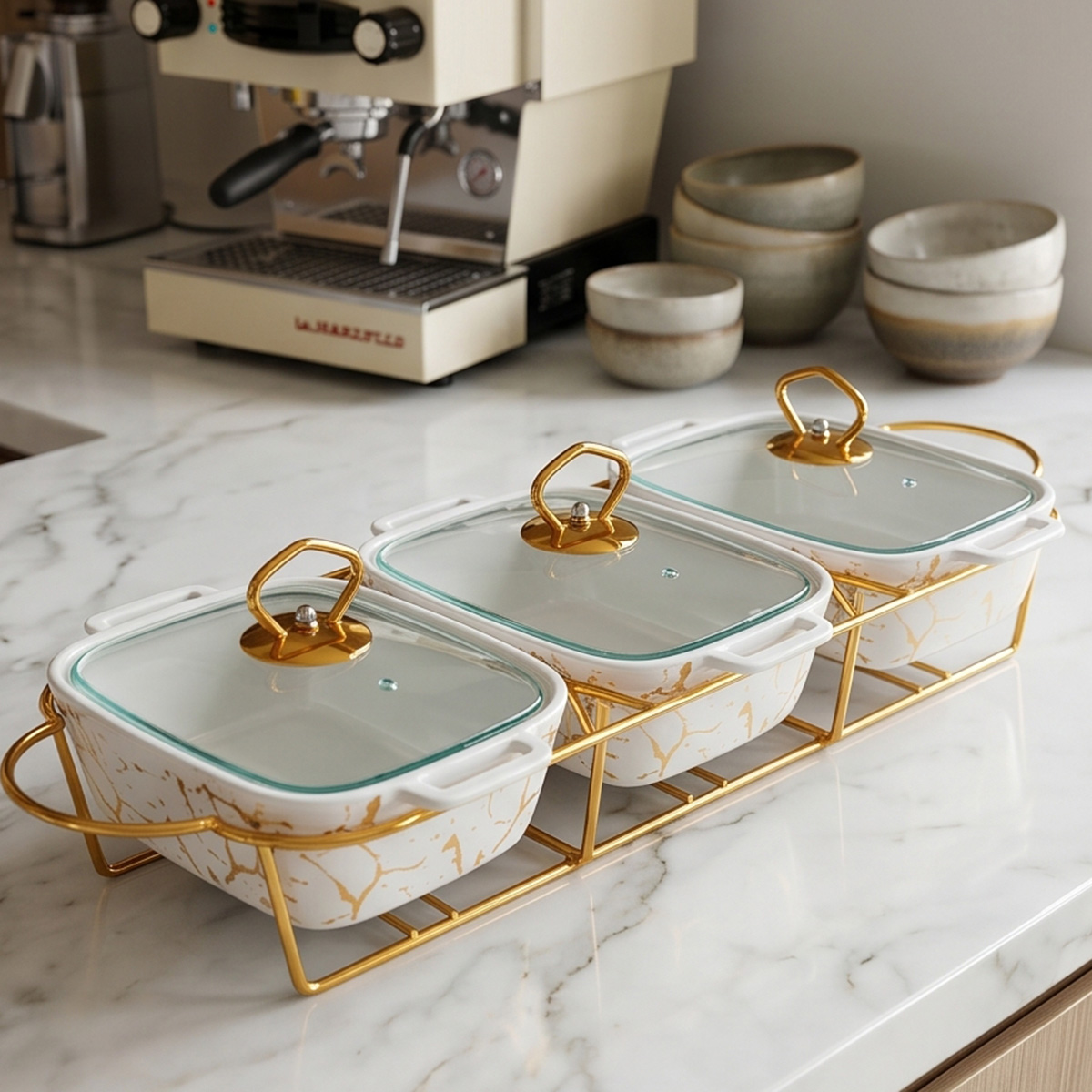 Ceramic Food Warmer Set