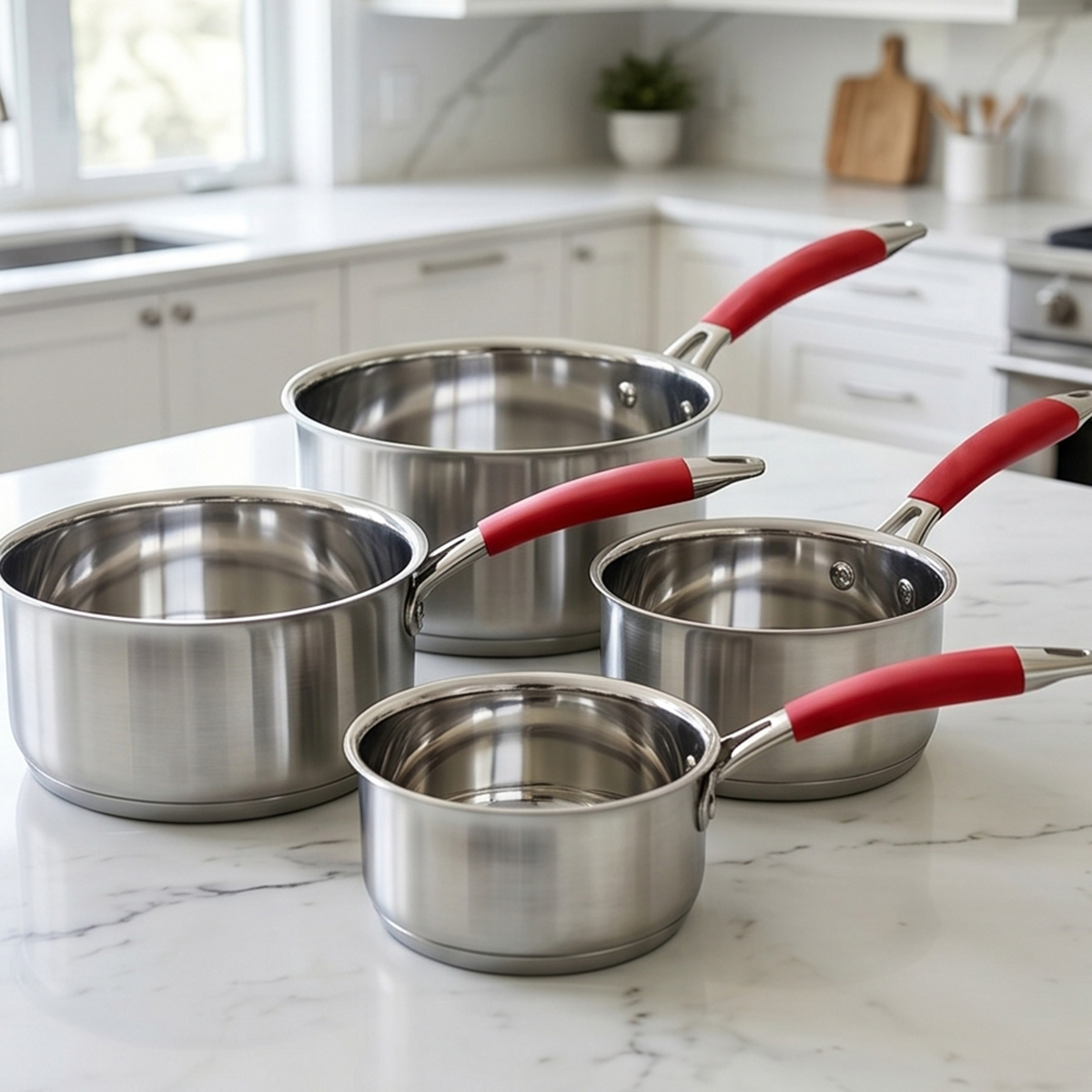Stainless Steel Sauce Pan Set 5 Pieces