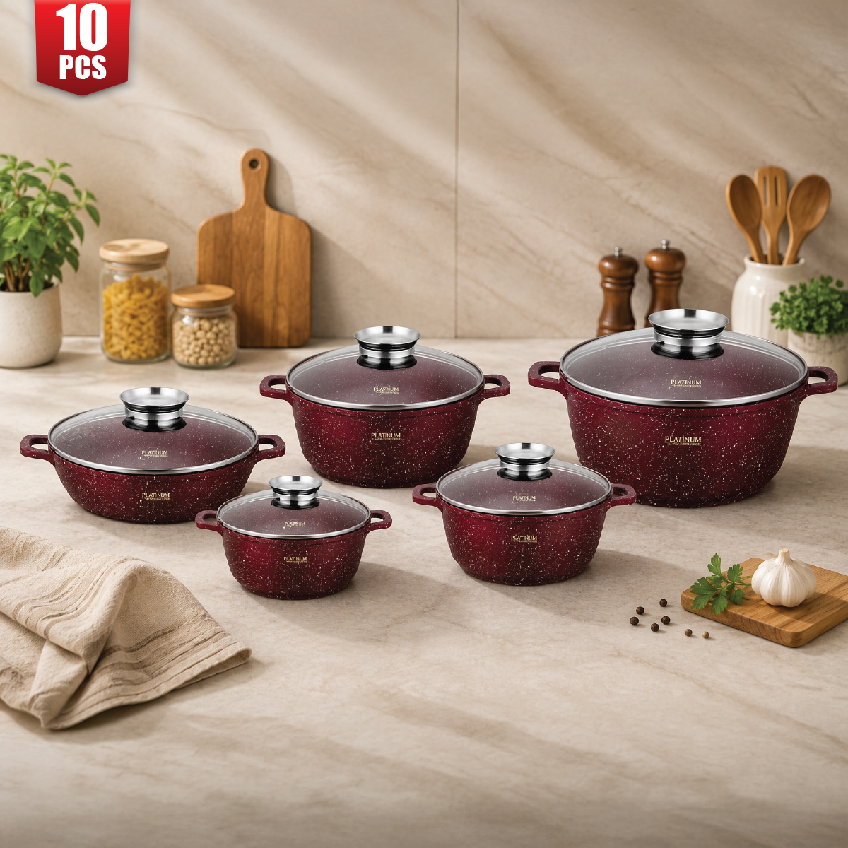 Cookware Set 10 Pieces