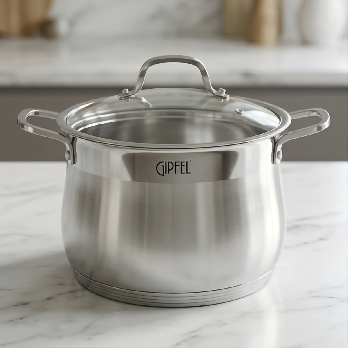Gipfel Casserole with Glass Lid Stainless Steel